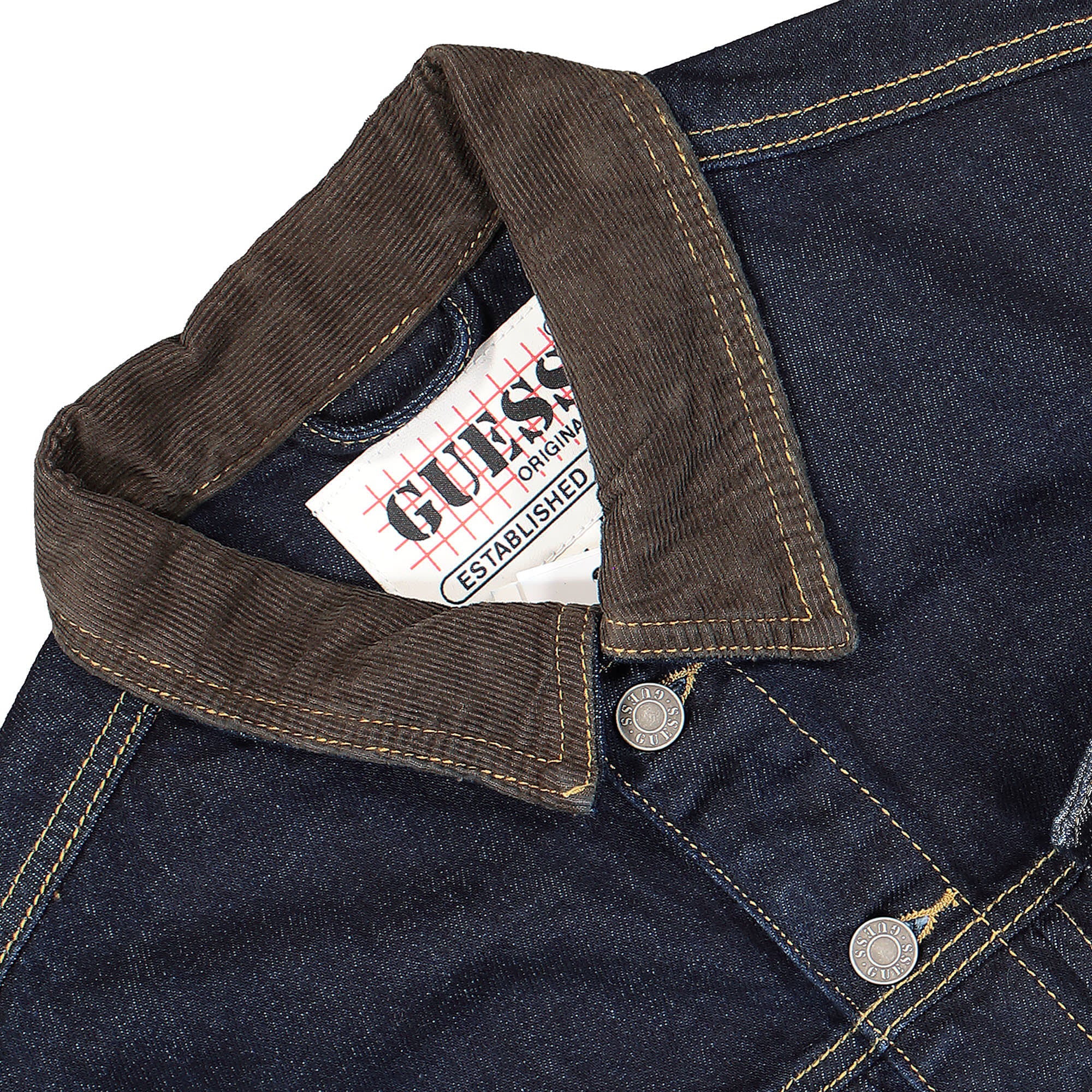 GUESS Originals Go Deer Denim Jacket Do Dark Rinse Wash Jackets Material | Overkill