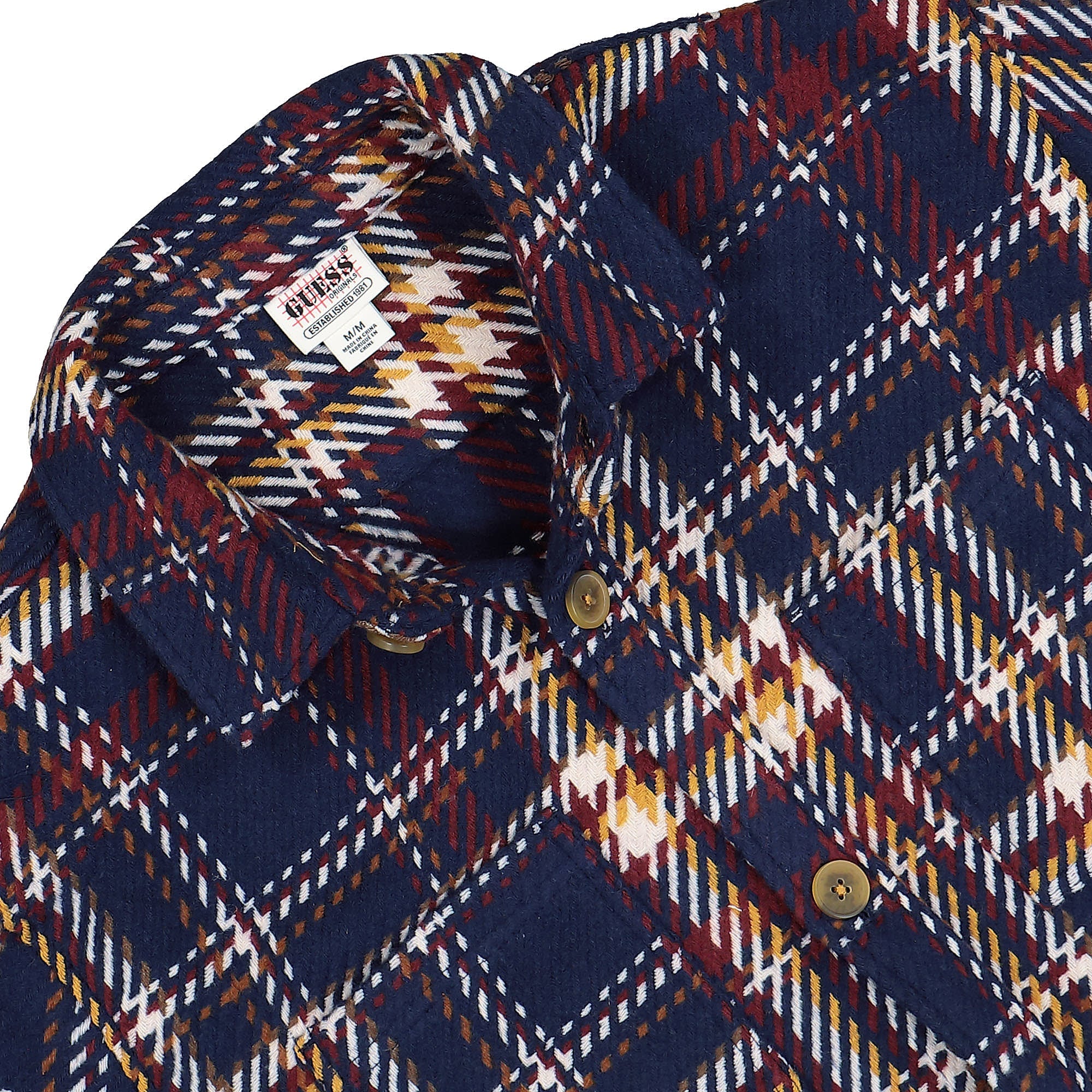 GUESS Originals Go Jacob Shirt Jacket Medieval Blue Jackets Close-up | Overkill