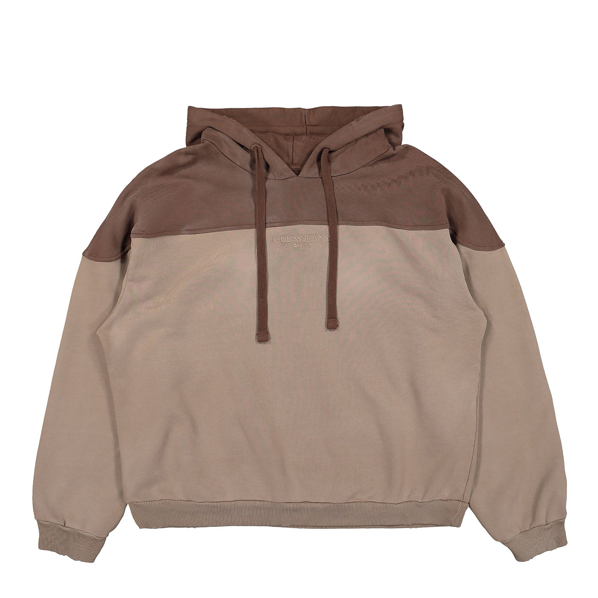 GUESS U.S.A. Two Tone Hoodie Roasted Almond Hoodies M2BQ02KBB40-A119 | Overkill