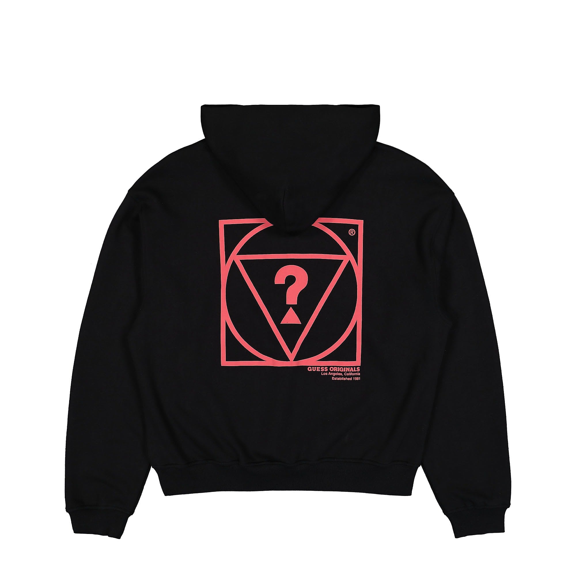 GUESS Originals Go Harper Ls Hoodie Jet Black Hoodies Close-up | Overkill