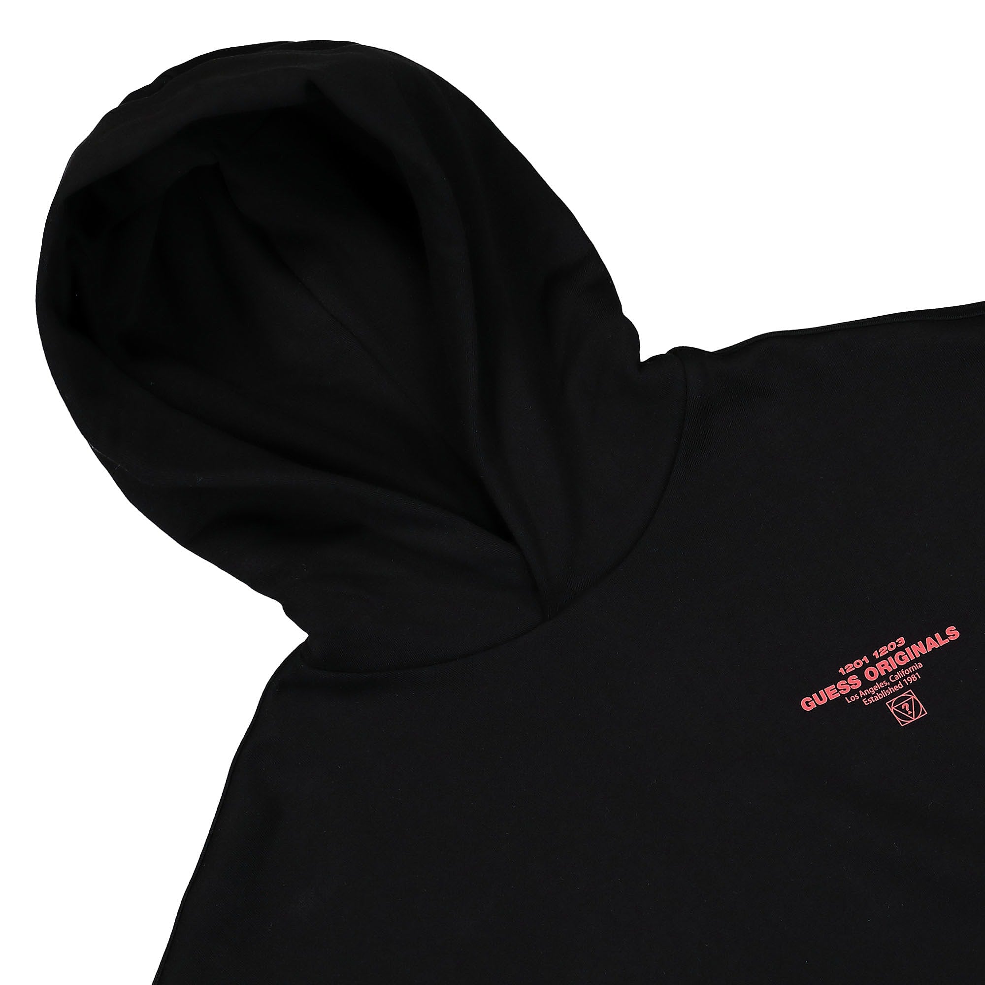 GUESS Originals Go Harper Ls Hoodie Jet Black Hoodies Material | Overkill