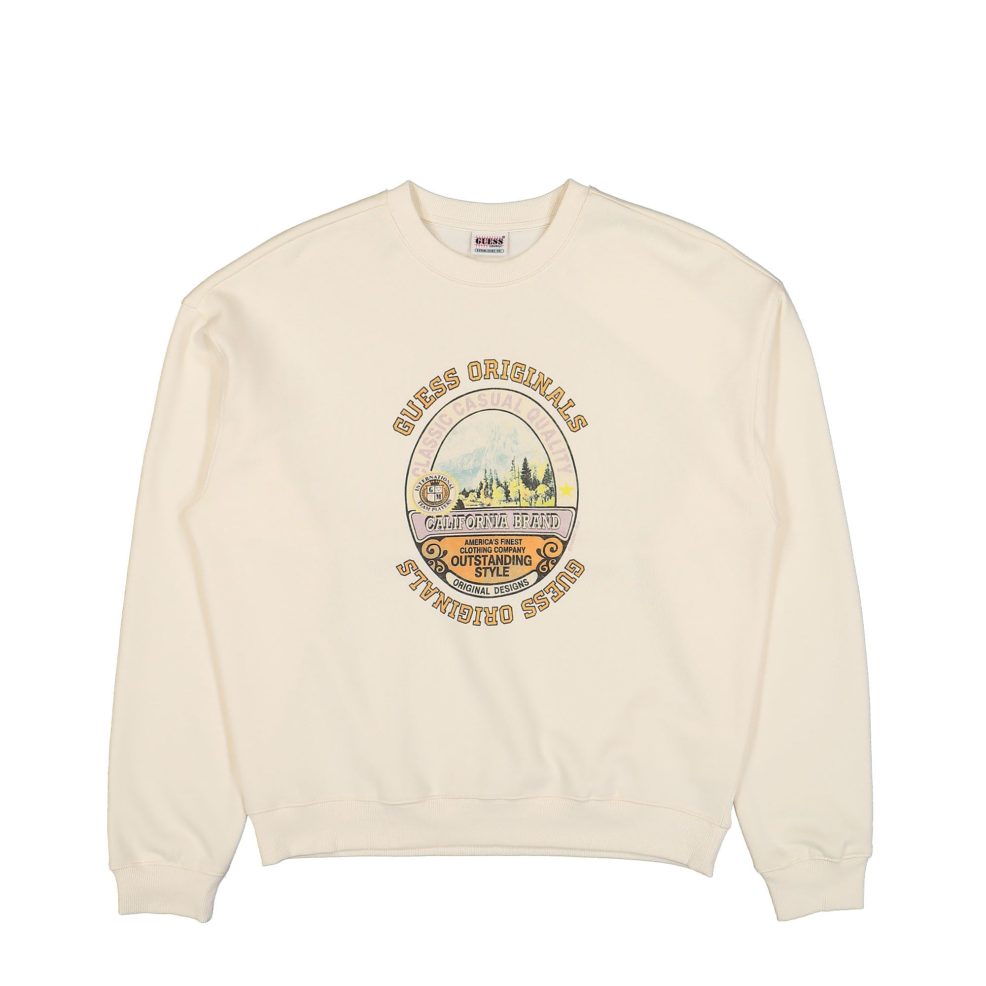 GUESS Originals Go Classic Crewneck Sandy Shore Sweatshirts M2BQ07K9YH1-G053 | Overkill