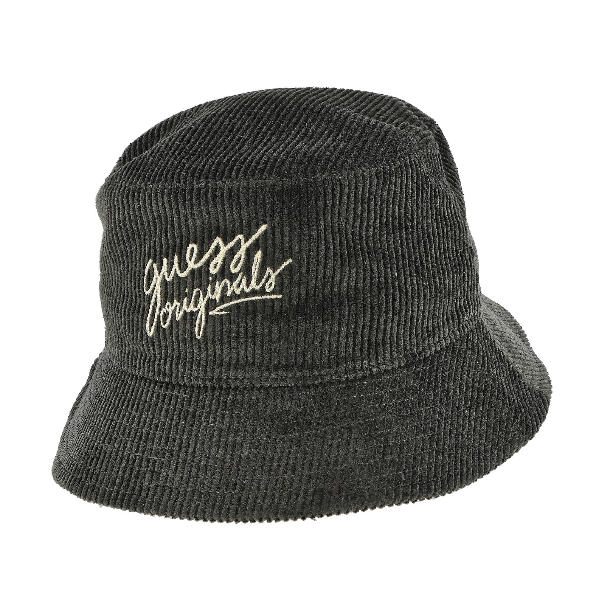 GUESS Originals Go Corduroy Bucket Hat Peyote Green Bucket Hats Detailfoto | Overkill