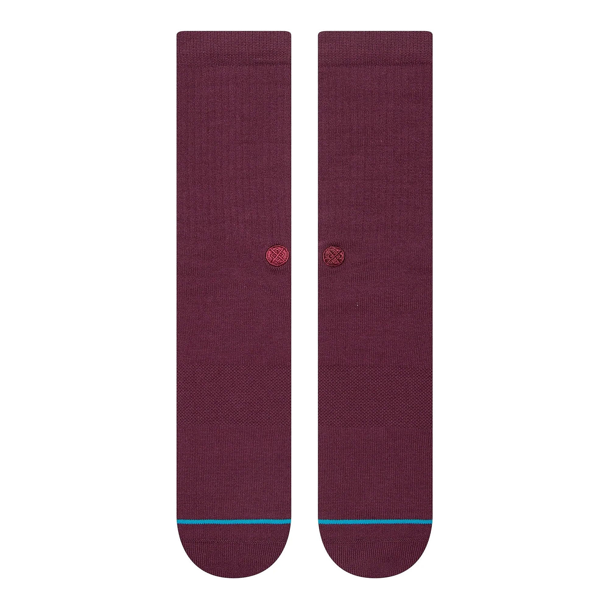 Stance Icon Socks Burgundy Socks Material | Overkill
