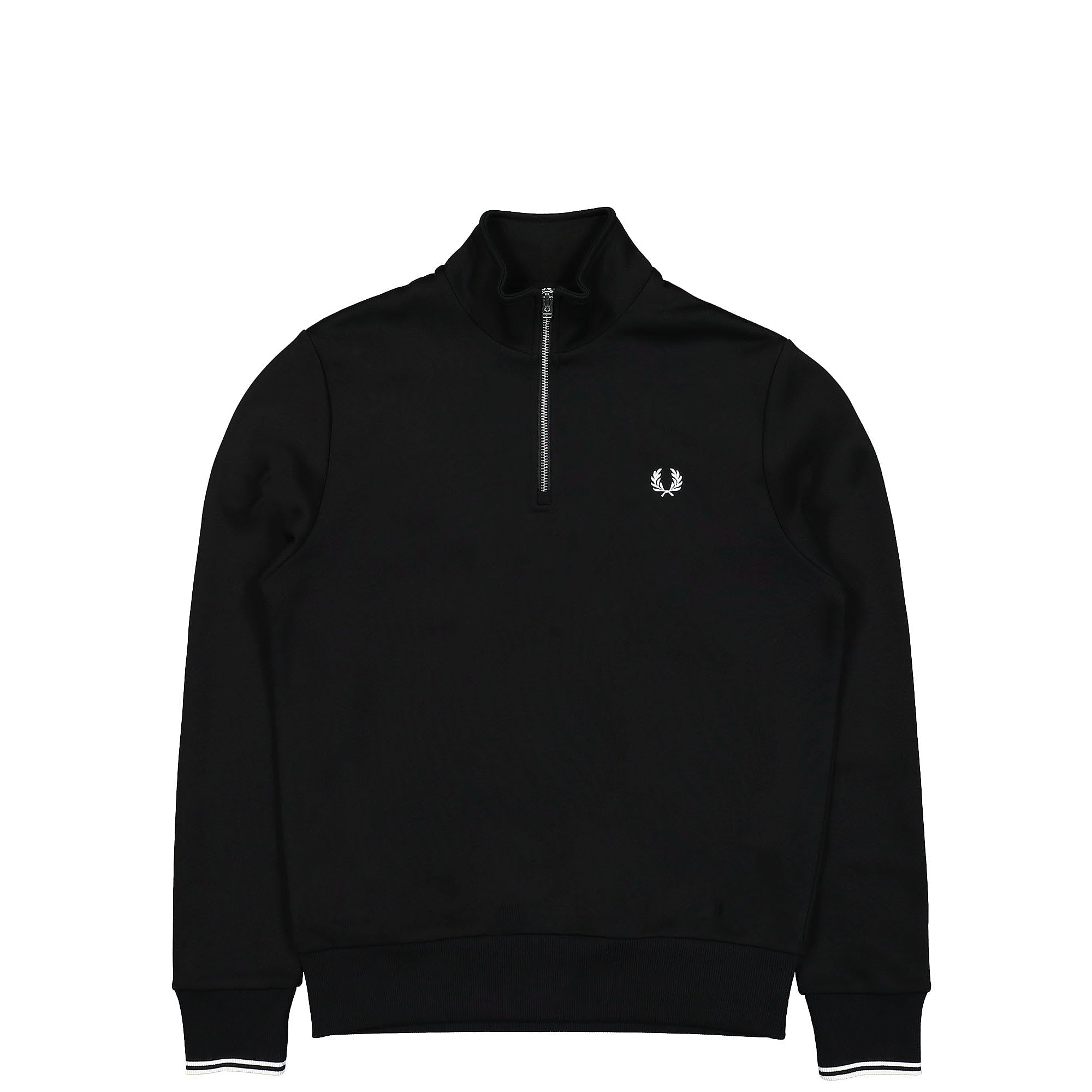 Fred Perry Half Zip Sweatshirt Black Sweatshirts M3574-102 | Overkill