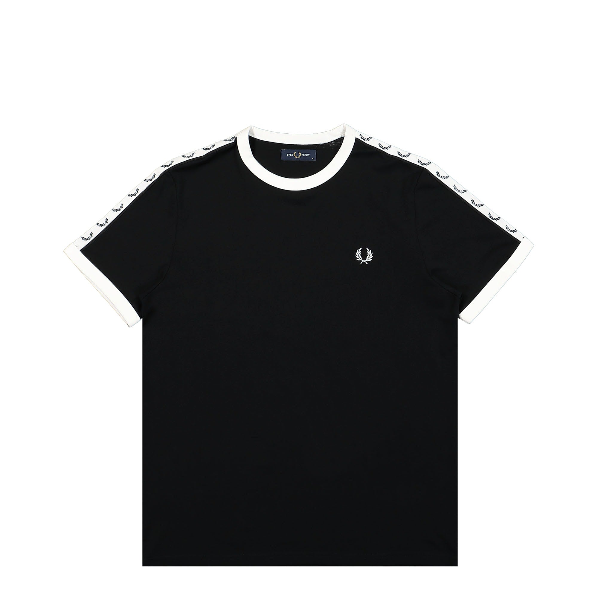 Fred Perry Taped Ringer T-Shirt Black T-Shirts M4620-102 | Overkill
