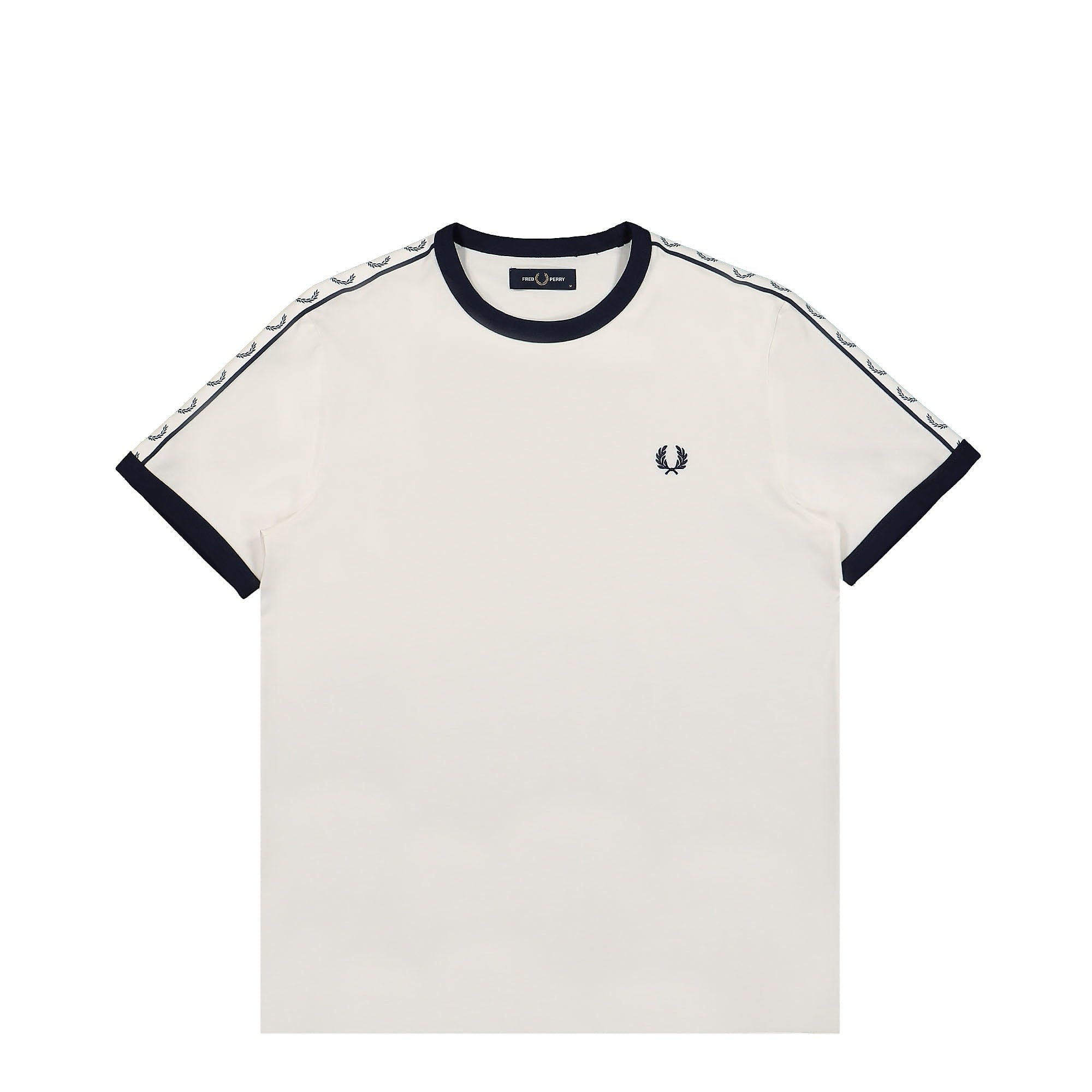 Fred Perry Taped Ringer T-Shirt Snow White T-Shirts M4620-129 | Overkill