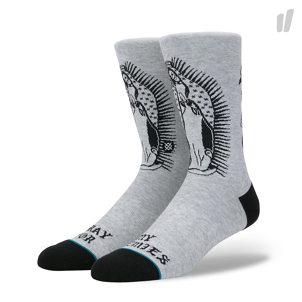 Stance Pray For Enemies Socks Grey Socks M545A18PRA-GRY | Overkill