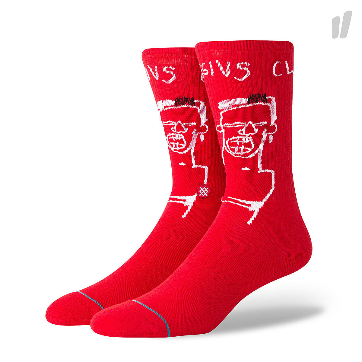 Stance Basquiat Cassius Socks Red Socks M546C18BAS-RED | Overkill