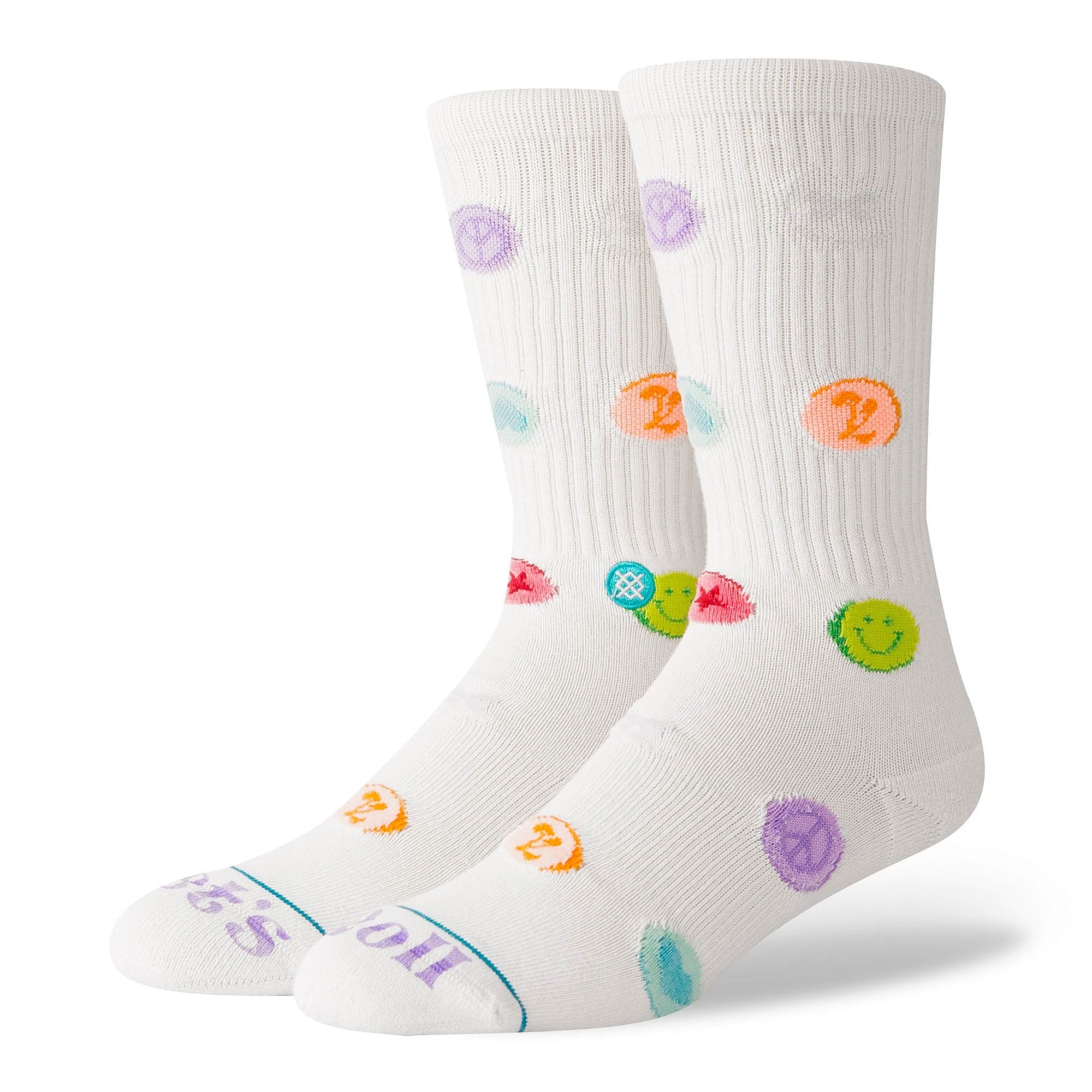 Stance Lets Roll Socks White Socks M556D18LET-WHT | Overkill