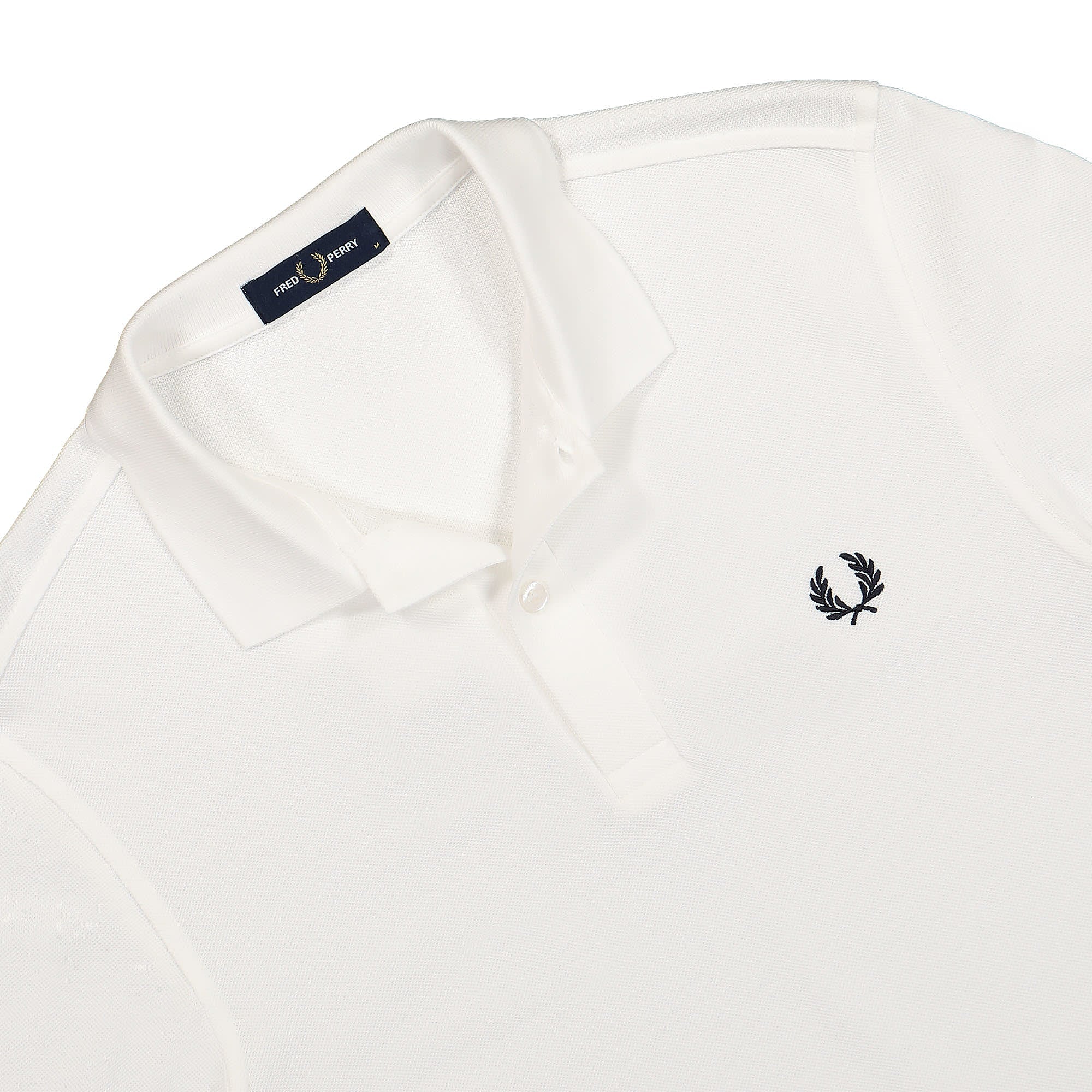 Fred Perry Plain Fred Perry Shirt White / Navy Polo Shirts Close-up | Overkill