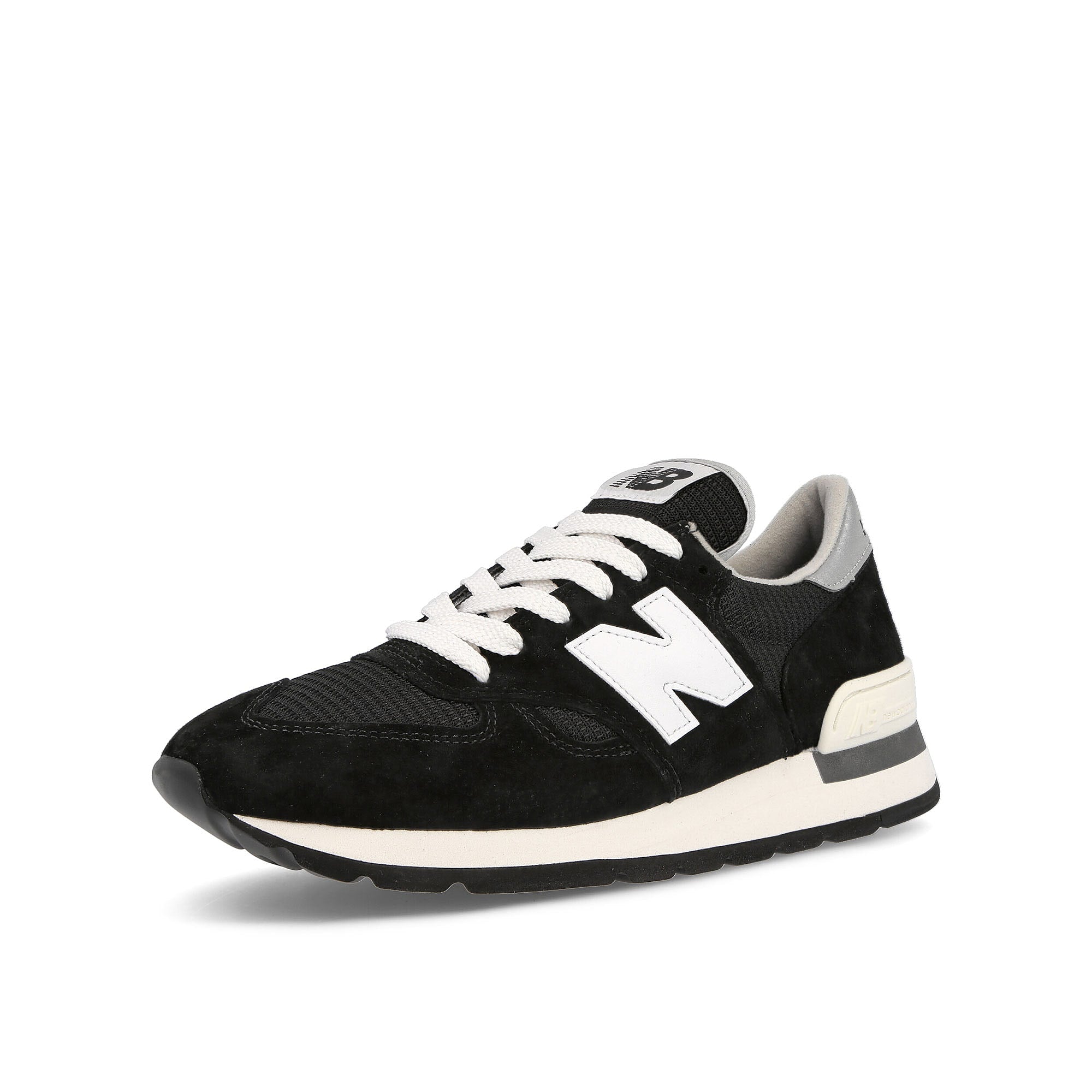 New Balance m990bk1 Black Low Top Sneakers Close Up | Overkill