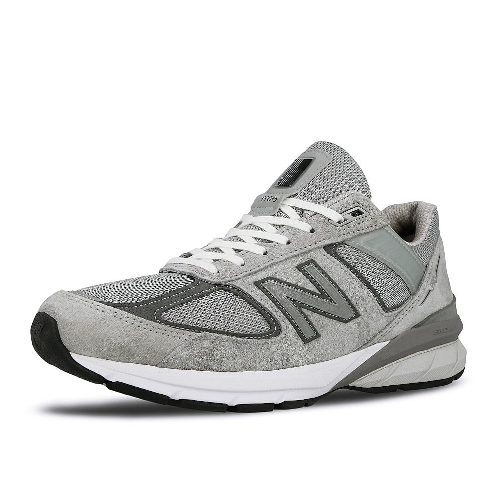 New Balance M990GL5 Grey Low Top Sneakers Close Up | Overkill