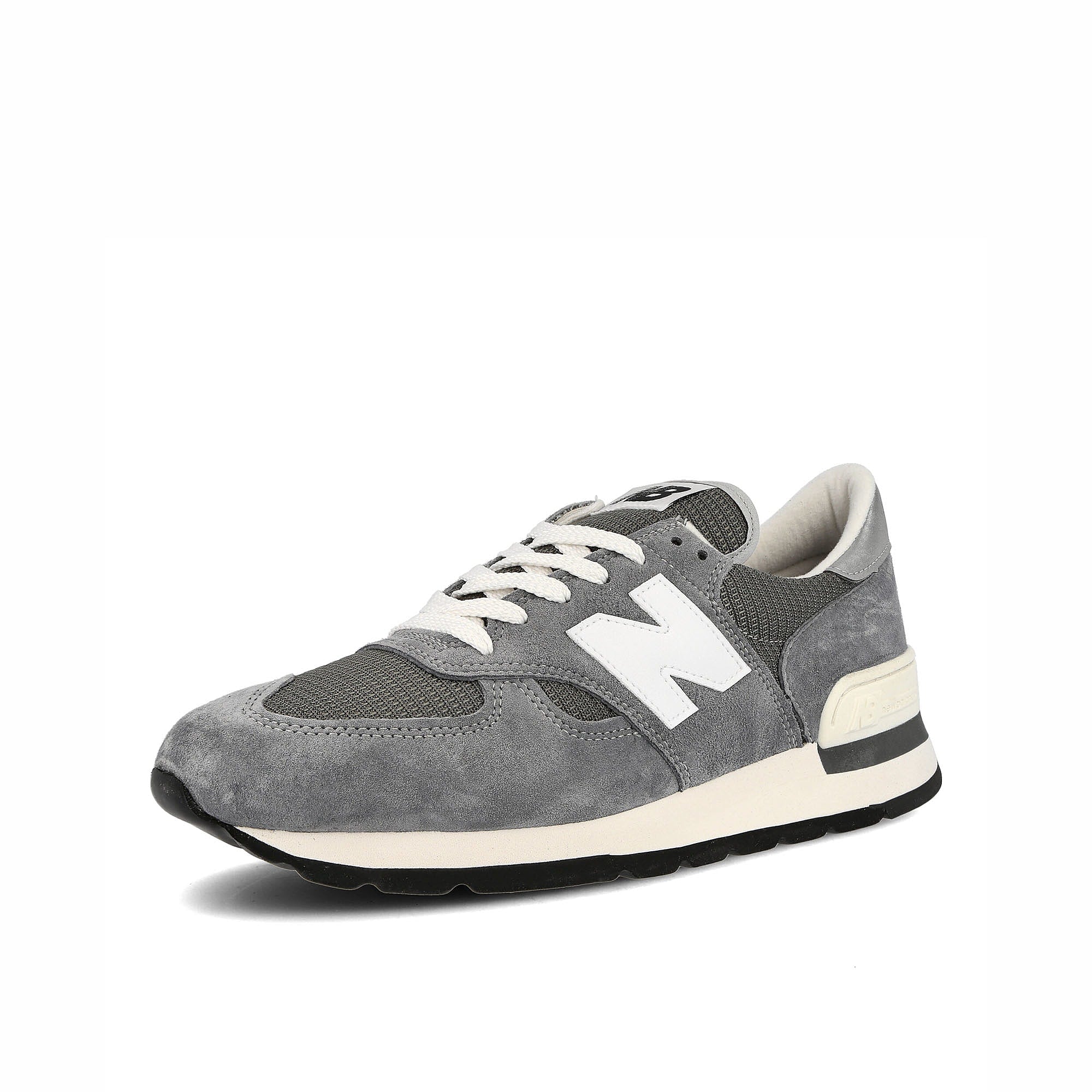 New Balance m990gr1 Grey-White Low Top Sneakers Close Up | Overkill