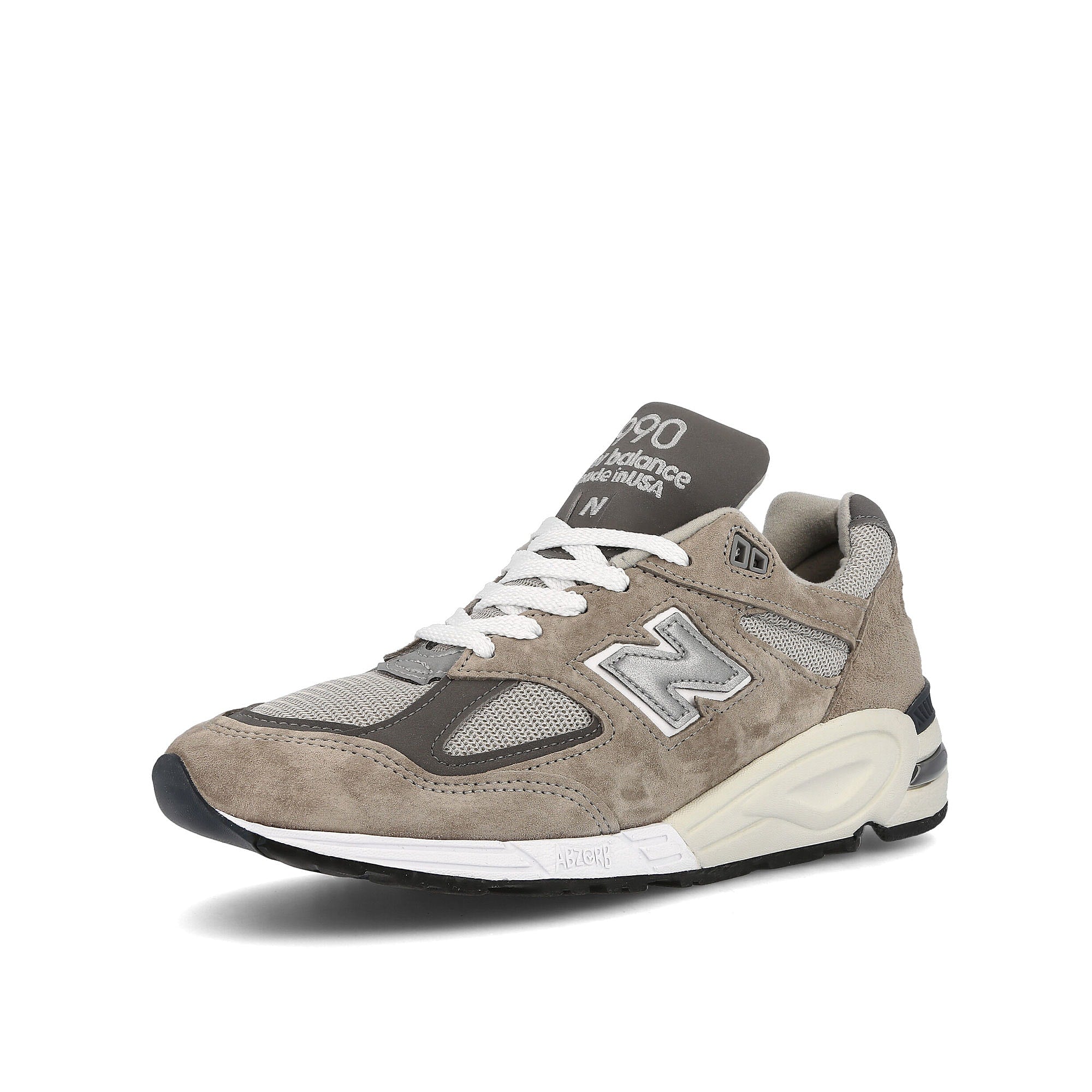 New Balance M990GY2 Grey / White Low Top Sneakers Close Up | Overkill