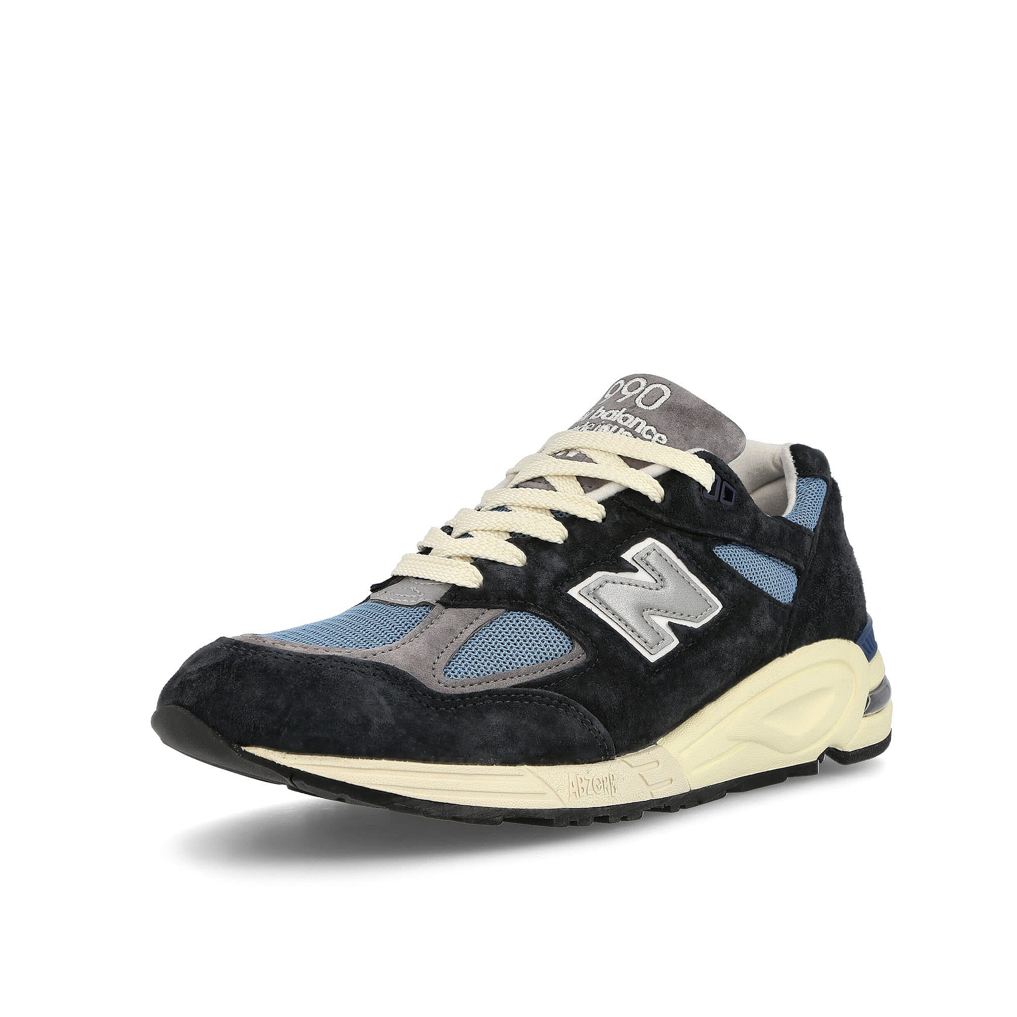 New Balance m990tb2 Navy-Castlerock Low Top Sneakers Close Up | Overkill