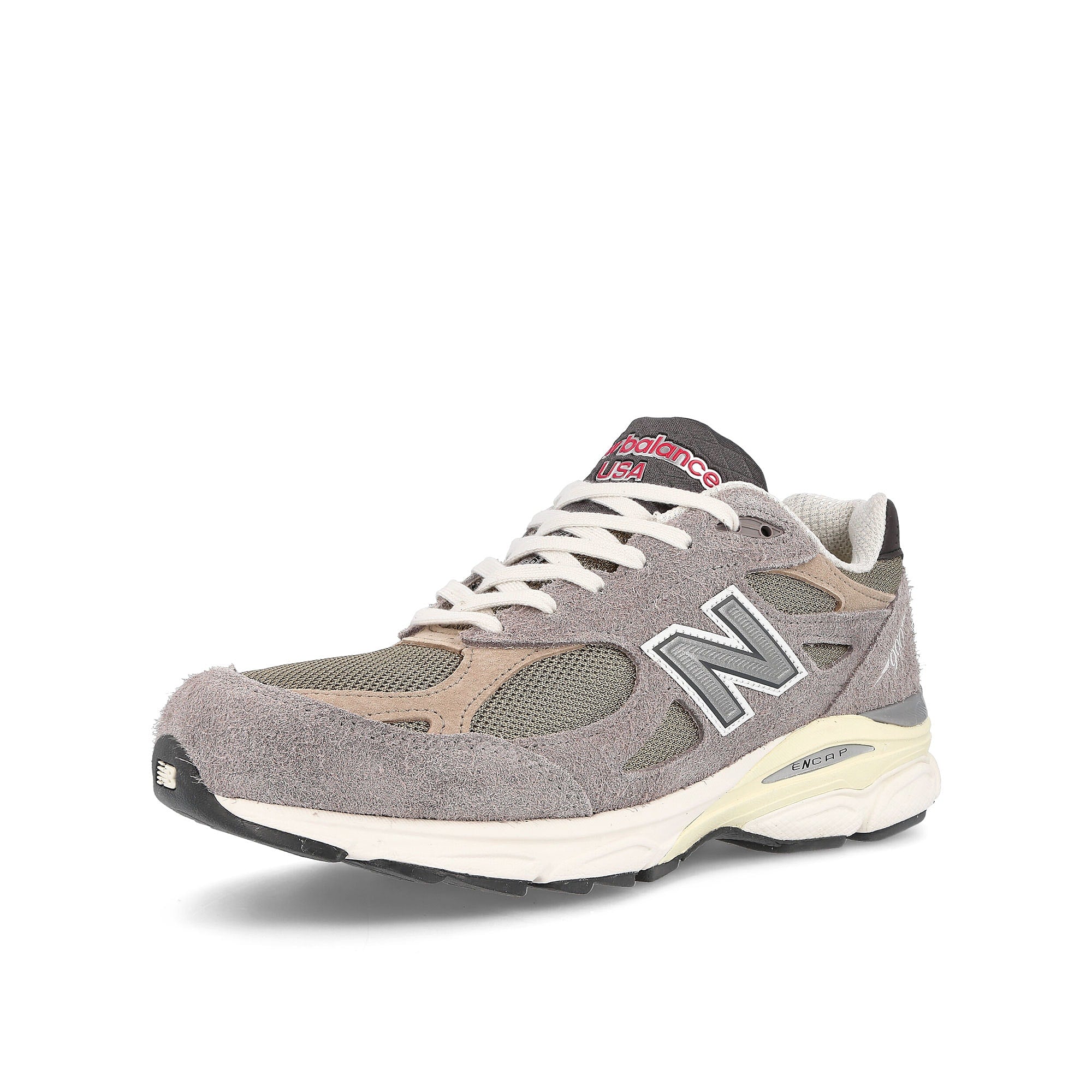 New Balance m990tg3 Grey Low Top Sneakers Close Up | Overkill
