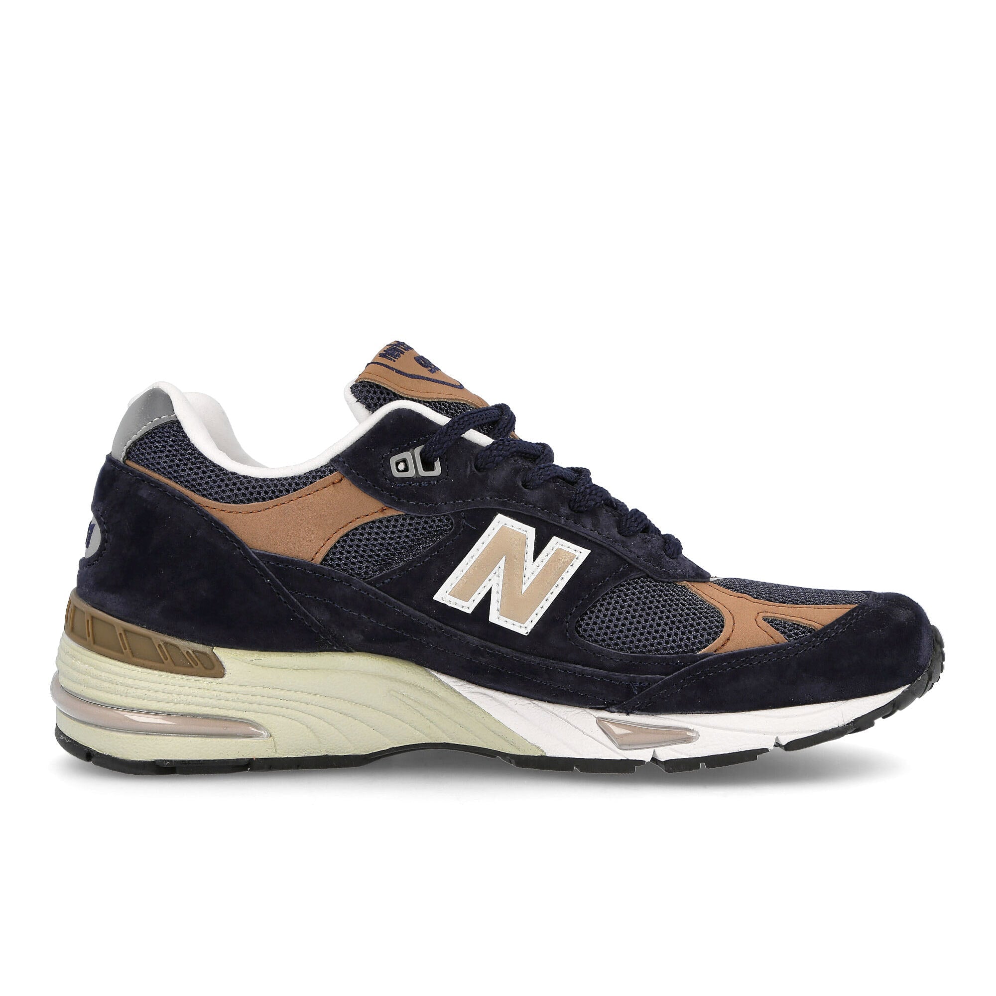 New Balance m 991 dnb Dark Navy-Brown Low Top Sneakers Silhouette | Overkill
