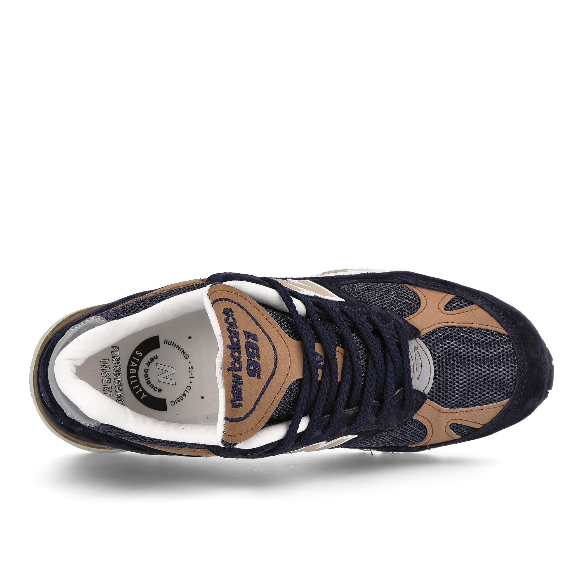New Balance m 991 dnb Dark Navy-Brown Low Top Sneakers Detailfoto | Overkill