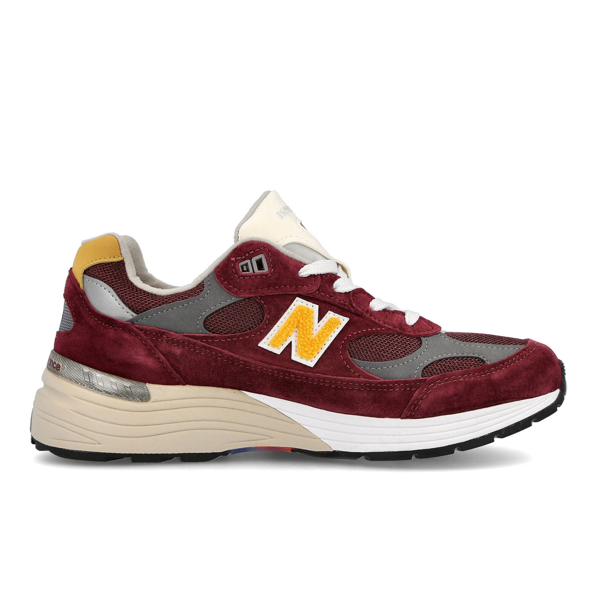 New Balance m 992 ca Burgundy-White Low Top Sneakers Silhouette | Overkill