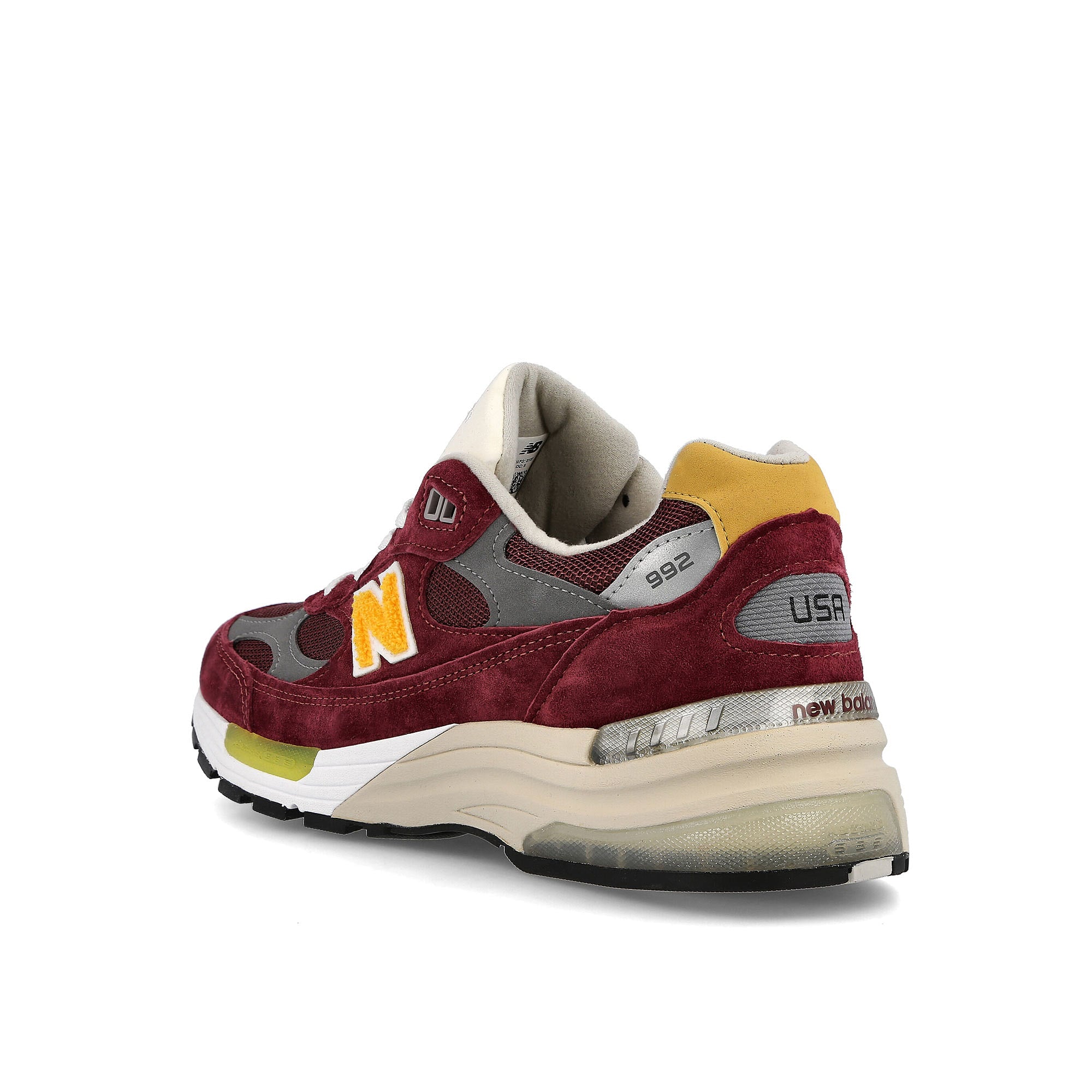 New Balance m 992 ca Burgundy-White Low Top Sneakers Material | Overkill