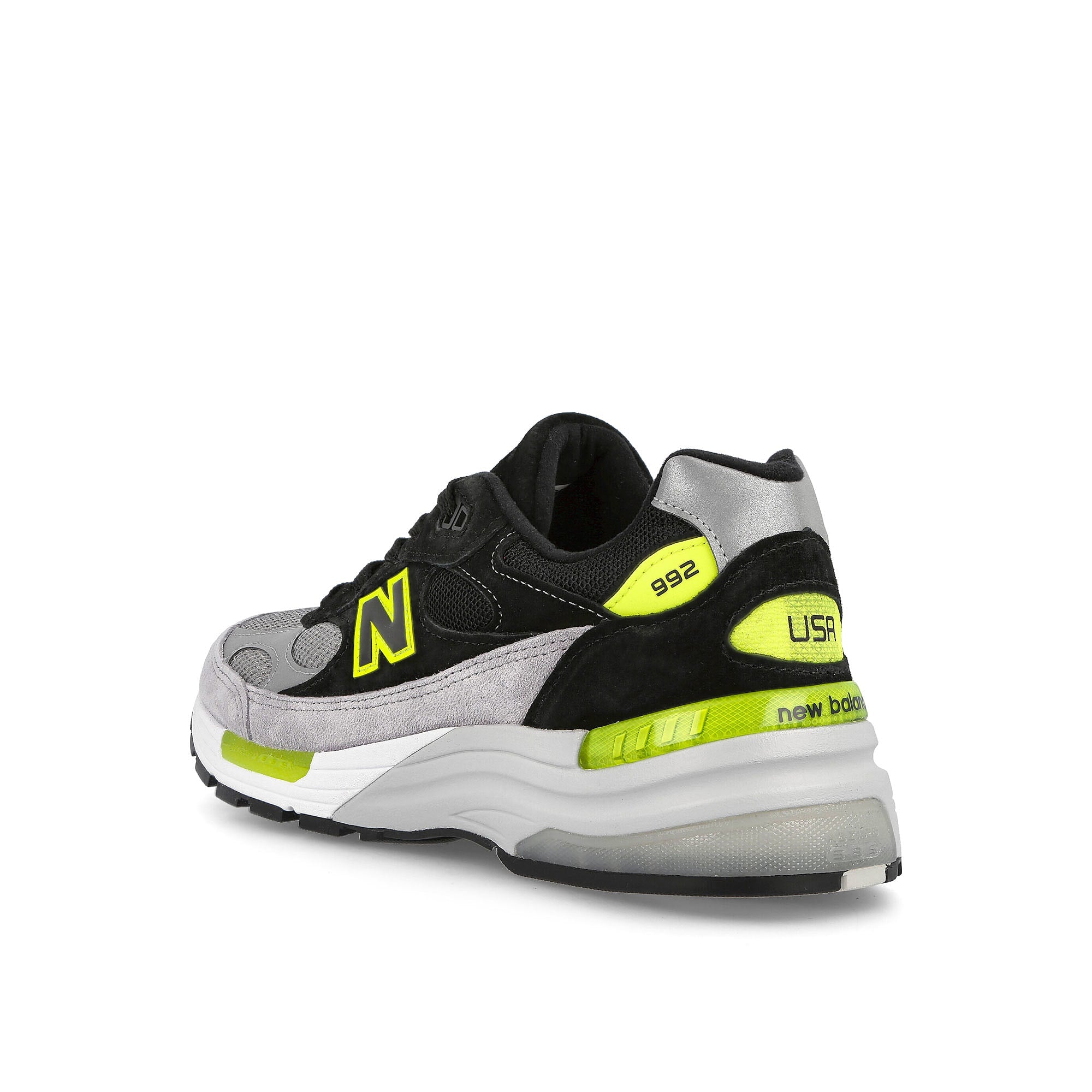 New Balance m 992 tq Grey-Black-Volt Low Top Sneakers Material | Overkill