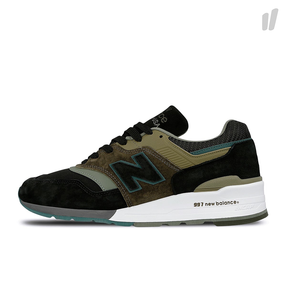 New Balance m 997 paa Black-Green Low Top Sneakers 702131-60-8 | Overkill