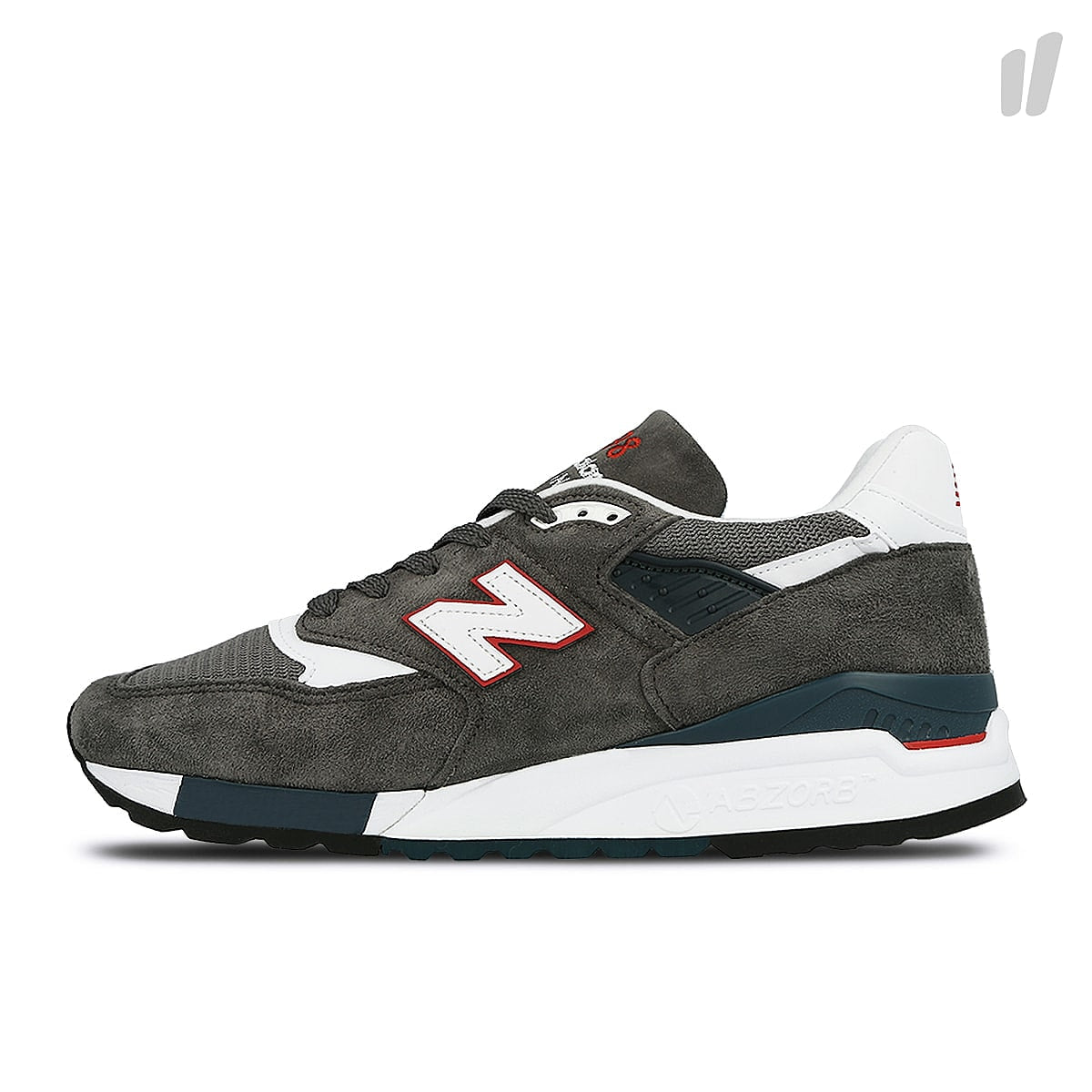 New Balance m 998 cra Grey-Red Low Top Sneakers 538331-60-12 | Overkill