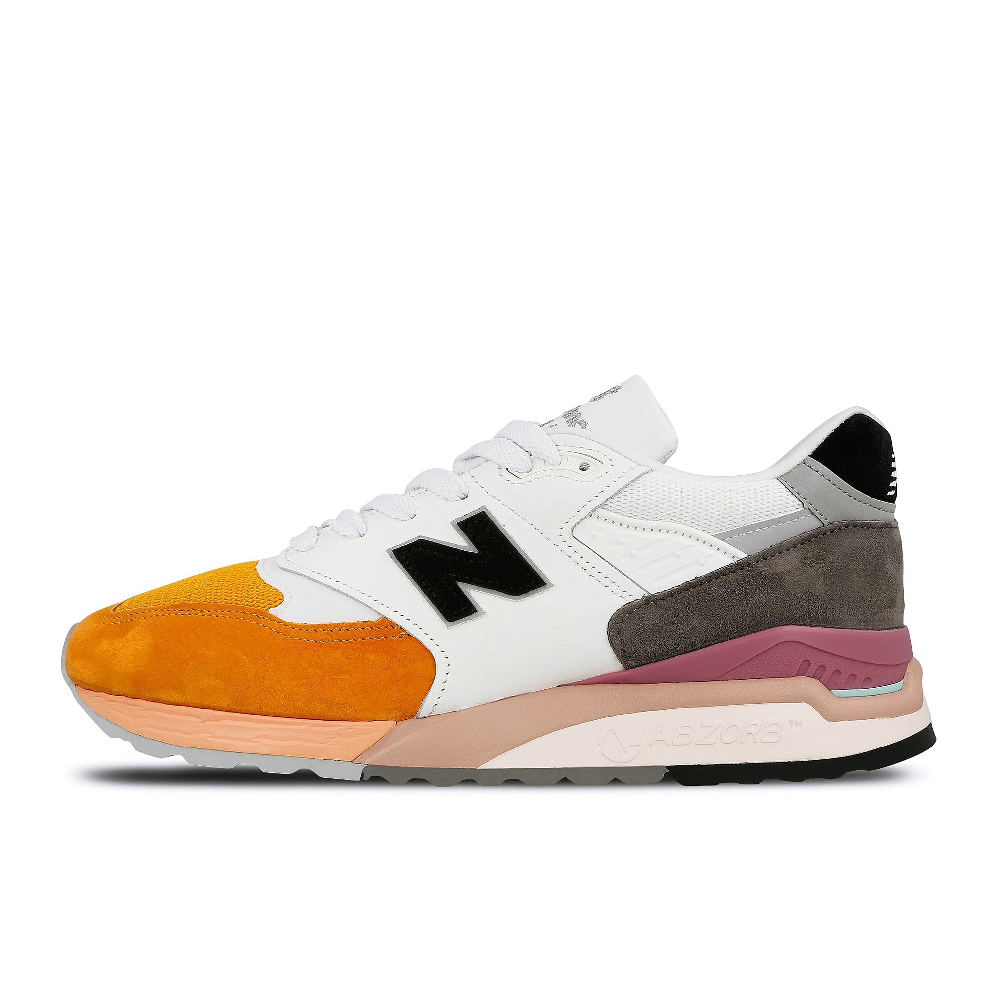 New Balance m 998 psd Orange-Grey Low Top Sneakers 721991-60-17 | Overkill