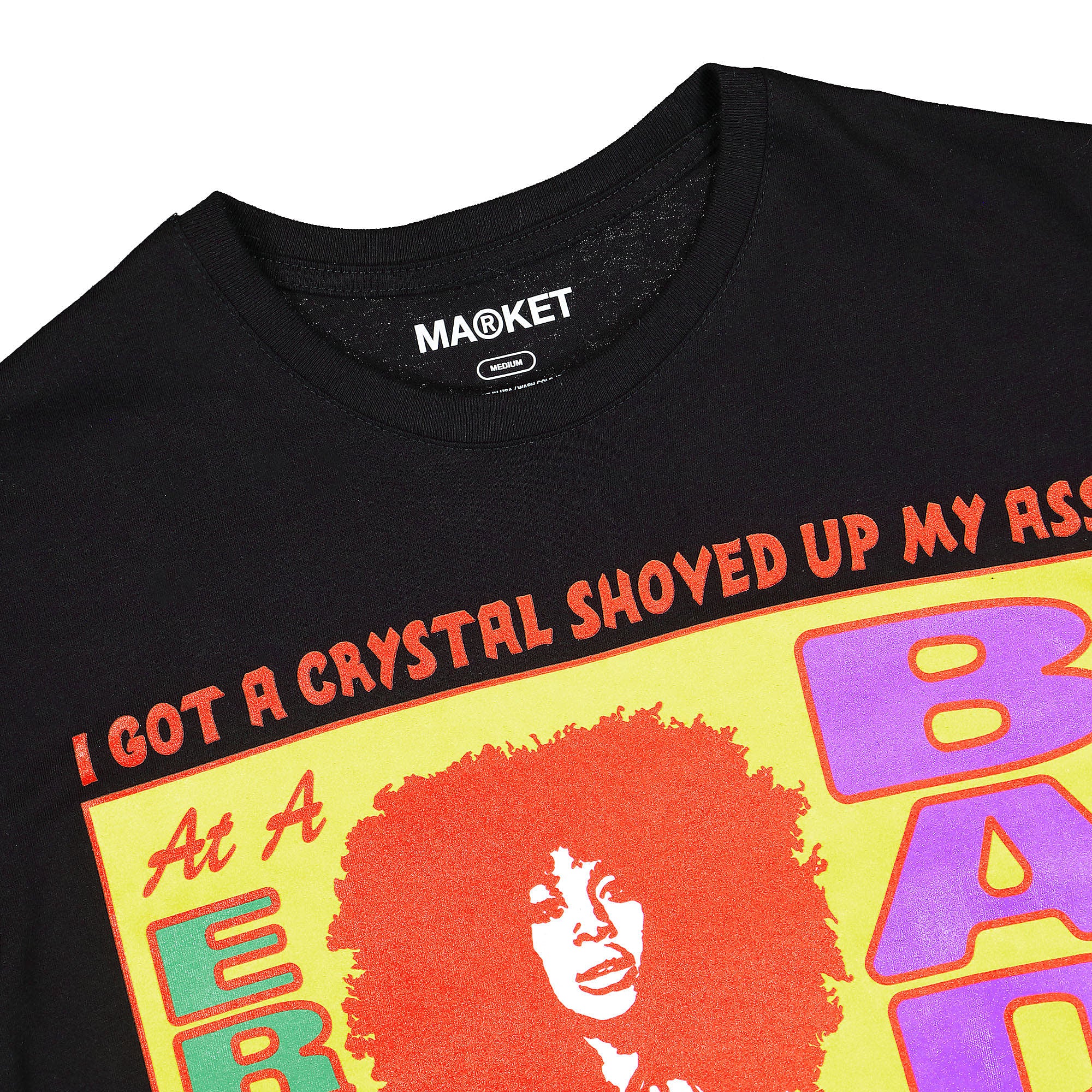 Market Crystal T-Shirt Black T-Shirts Close-up | Overkill