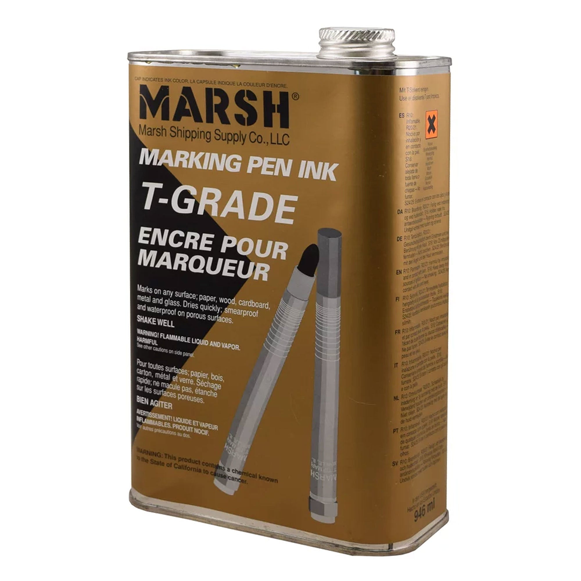 Marsh T-Grade Marking Pen Ink 946 ml Black M99-BKD-Q | Overkill