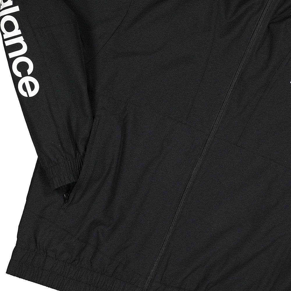 New Black New Balance Athletics Full Zip Windbreaker Black Windbreaker Detailfoto | Overkill