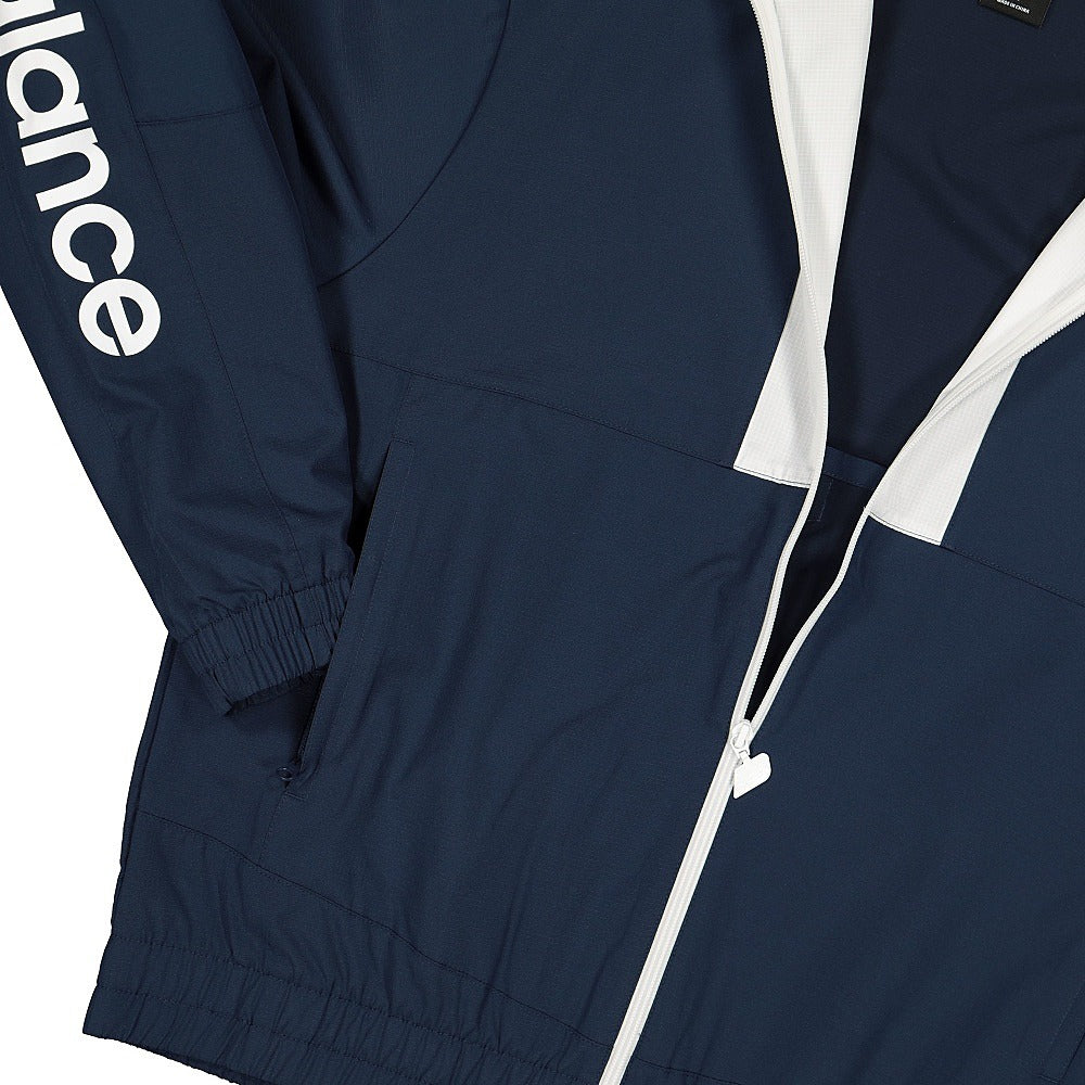 New Balance Athletics Full Zip Windbreaker Indigo Jackets Detailfoto | Overkill