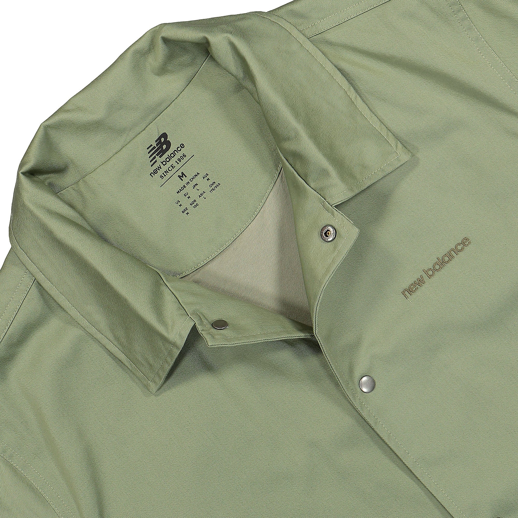 New Balance Athletics Nature State Coaches Jacket Olive Leaf Jackets Close-up | Overkill
