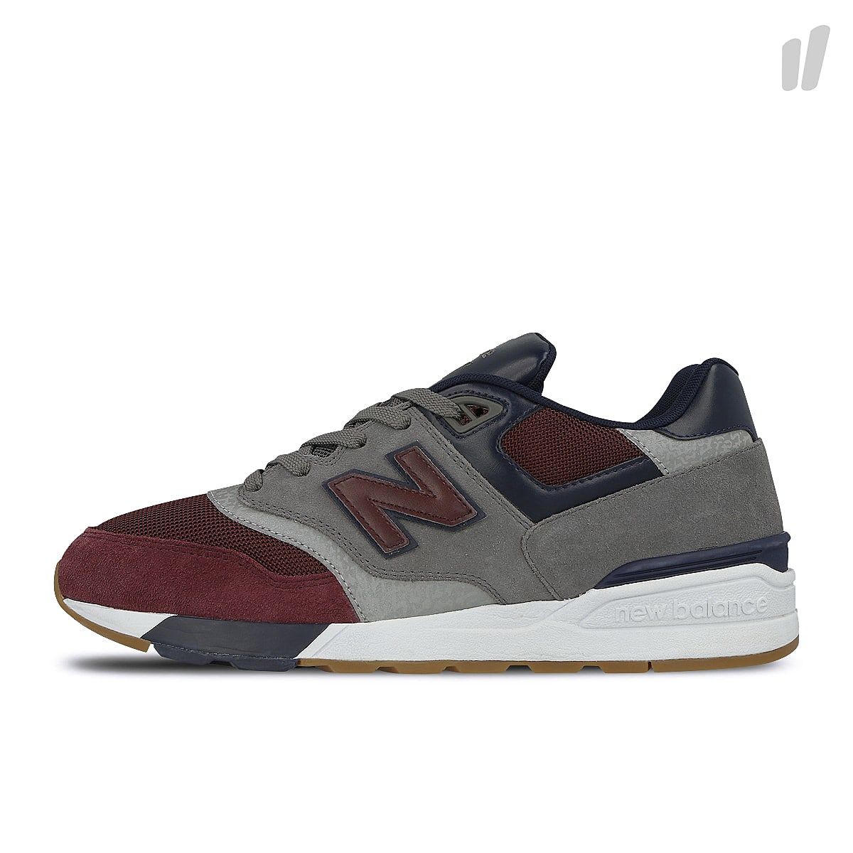 New Balance ml 597 bgn Grey / Red Sneakers 657361-60-18 | Overkill