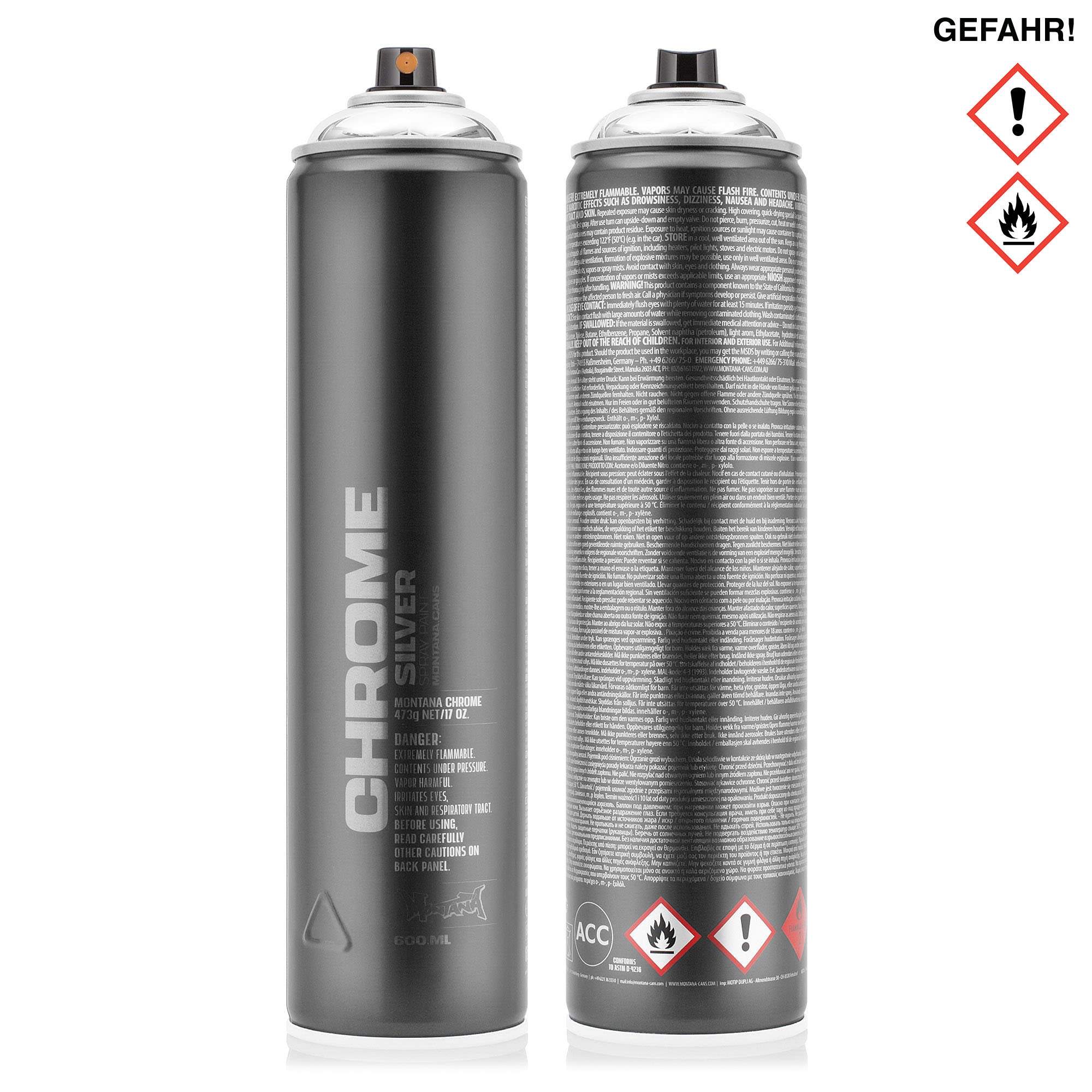 Montana silverchrome 600 ml Cans BLK-SC-600 | Overkill