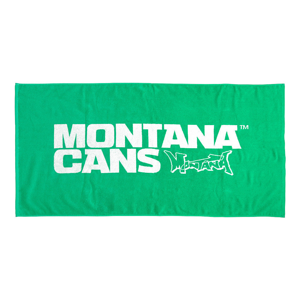 Montana Beach Towel Typo + Logo Green Towels 513121 | Overkill