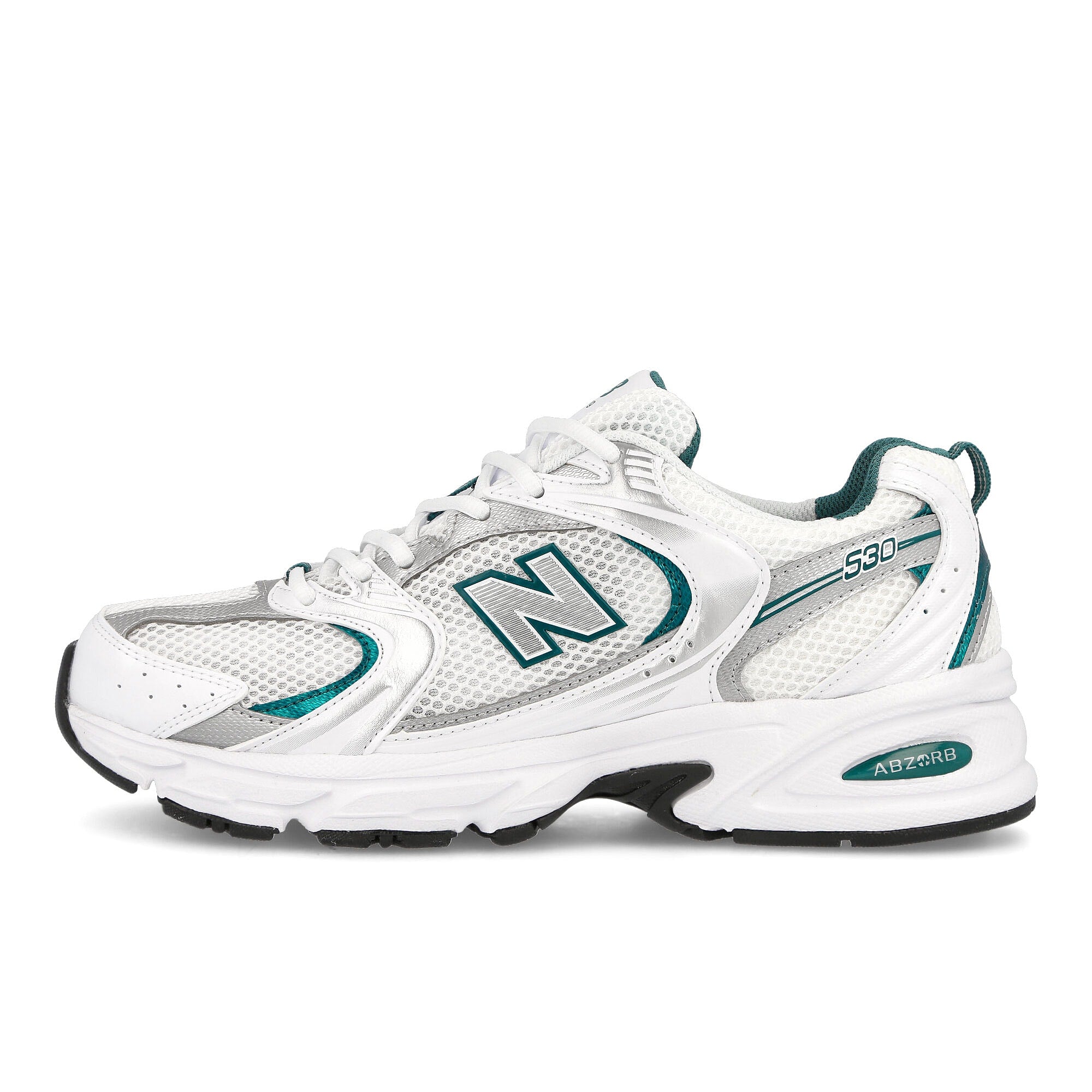 New Balance MR530AB White / Silver Metallic / Turquiose Low Top Sneakers MR530AB | Overkill
