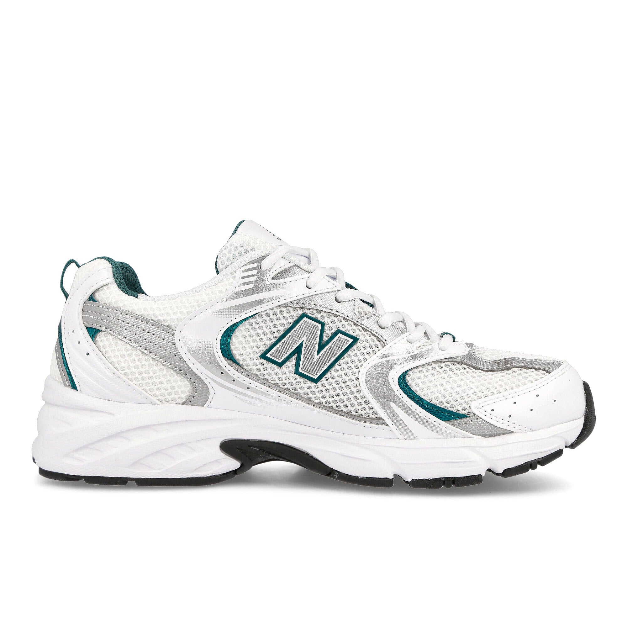 New Balance MR530AB White / Silver Metallic / Turquiose Low Top Sneakers Silhouette | Overkill
