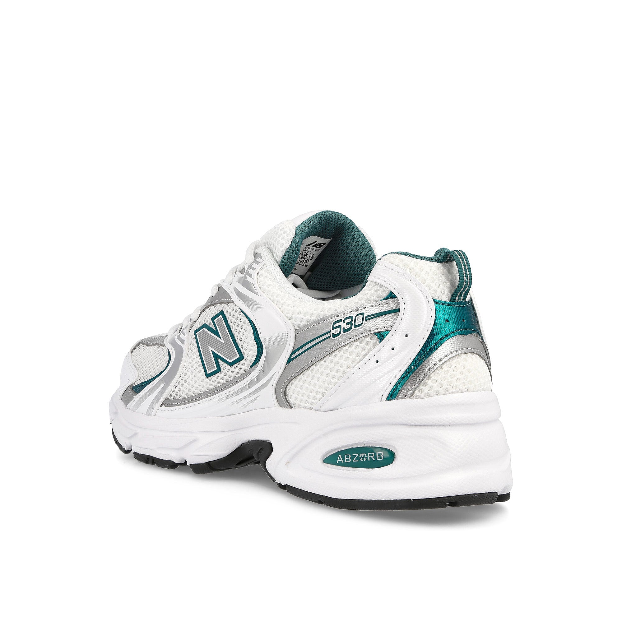 New Balance MR530AB White / Silver Metallic / Turquiose Low Top Sneakers Material | Overkill