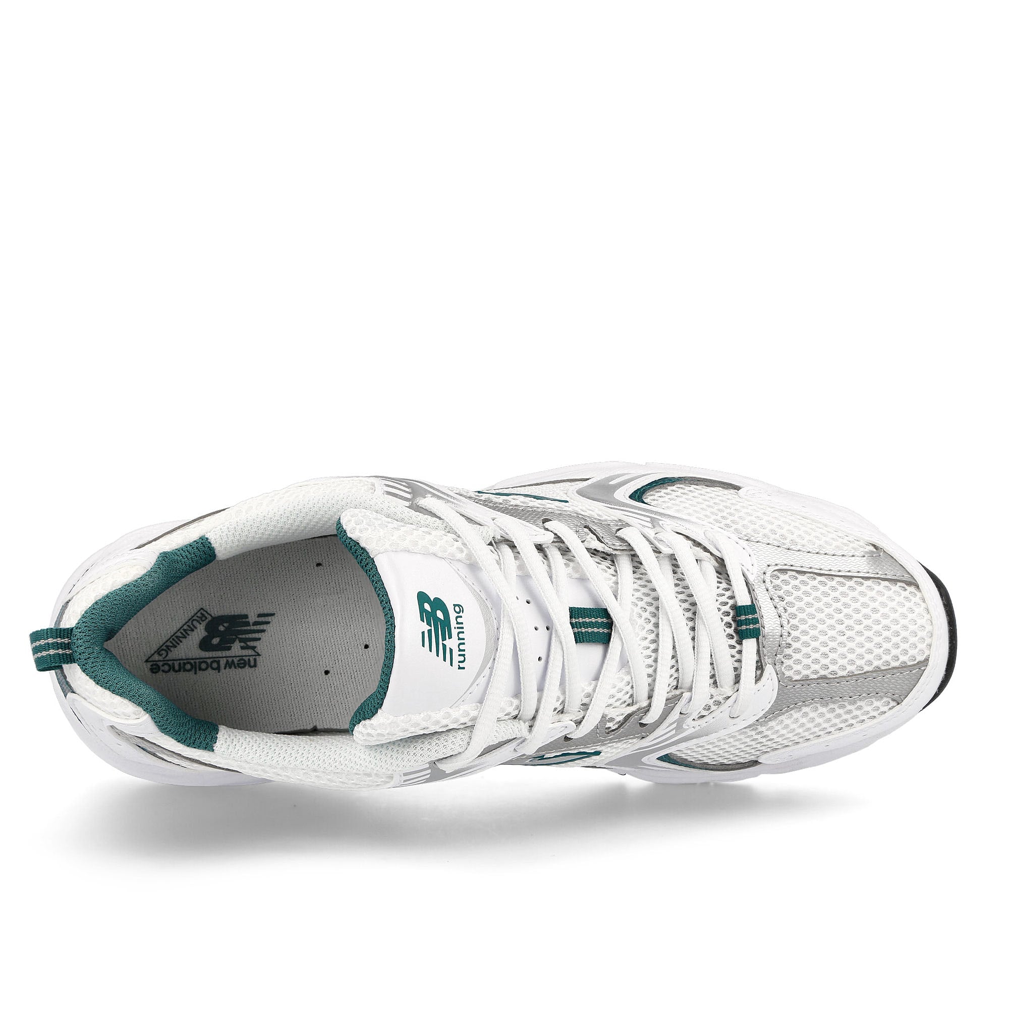 New Balance MR530AB White / Silver Metallic / Turquiose Low Top Sneakers Detailfoto | Overkill