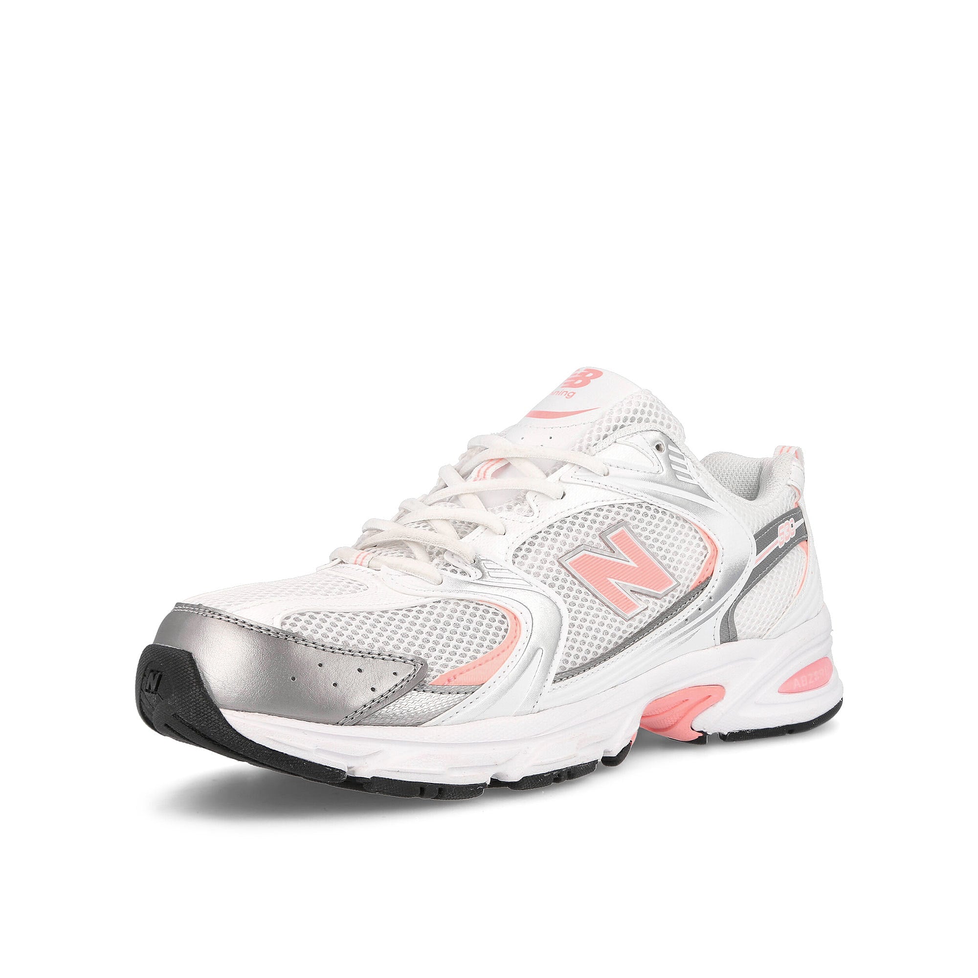 New Balance mr530ecp White-Pink-Silver Low Top Sneakers Close Up | Overkill