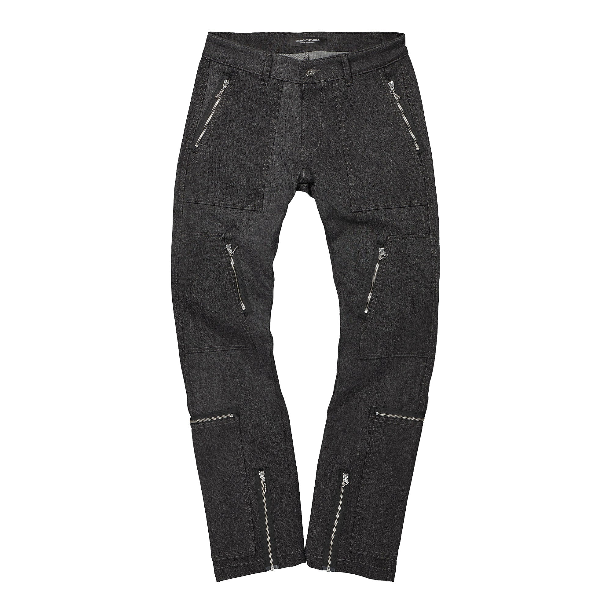 Midnight Studios Denim Cargo Slim Fit Jeans Black Jeans MS-04A-07-001 | Overkill