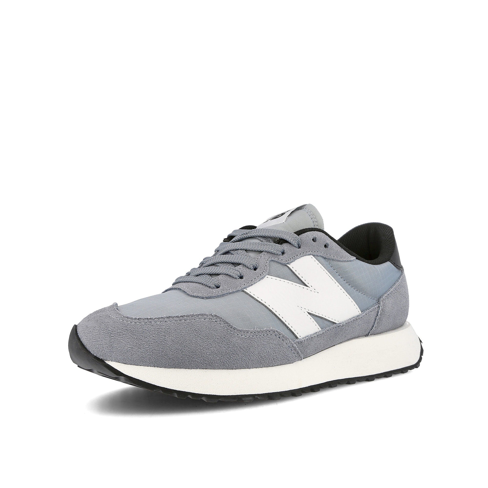 New Balance ms 237 ue1 Grey-White-Black Low Top Sneakers Close Up | Overkill