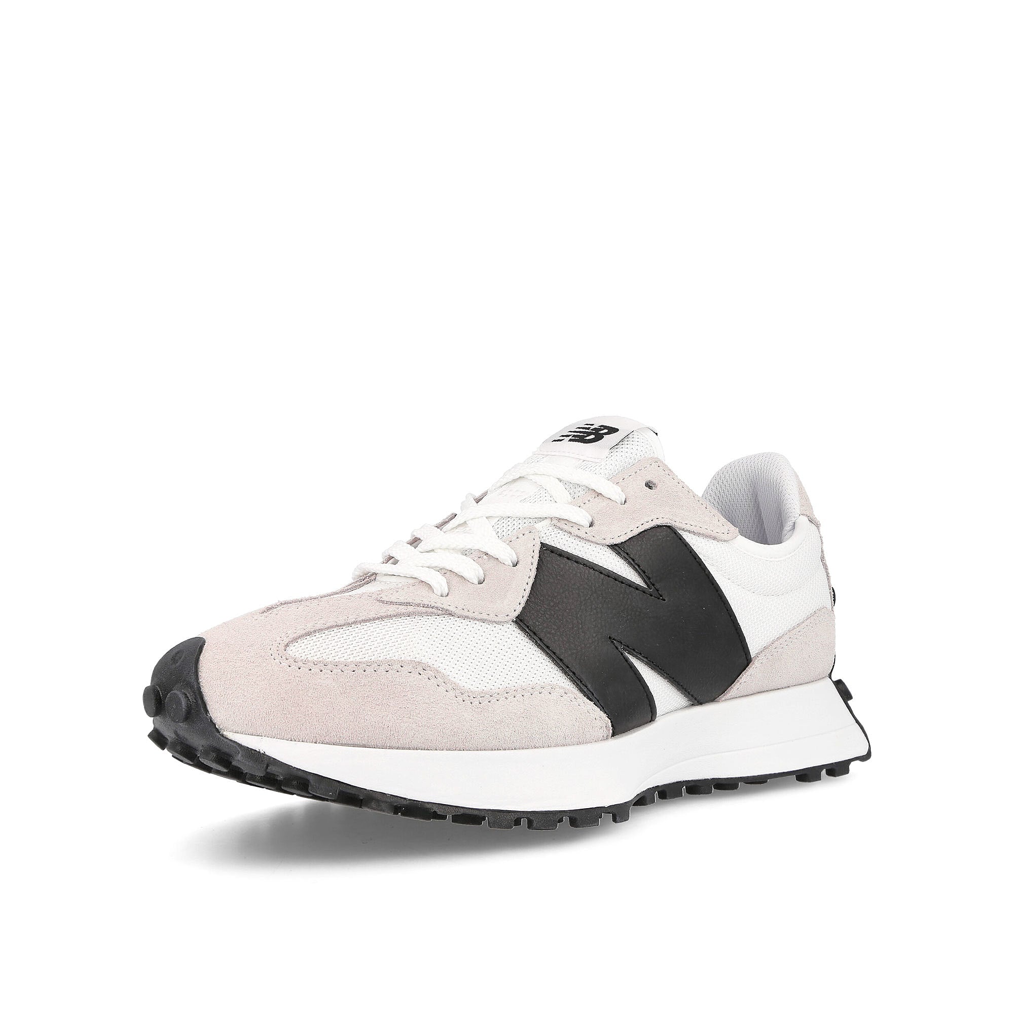 New Balance ms327cwb White / Black Low Top Sneakers Close Up | Overkill