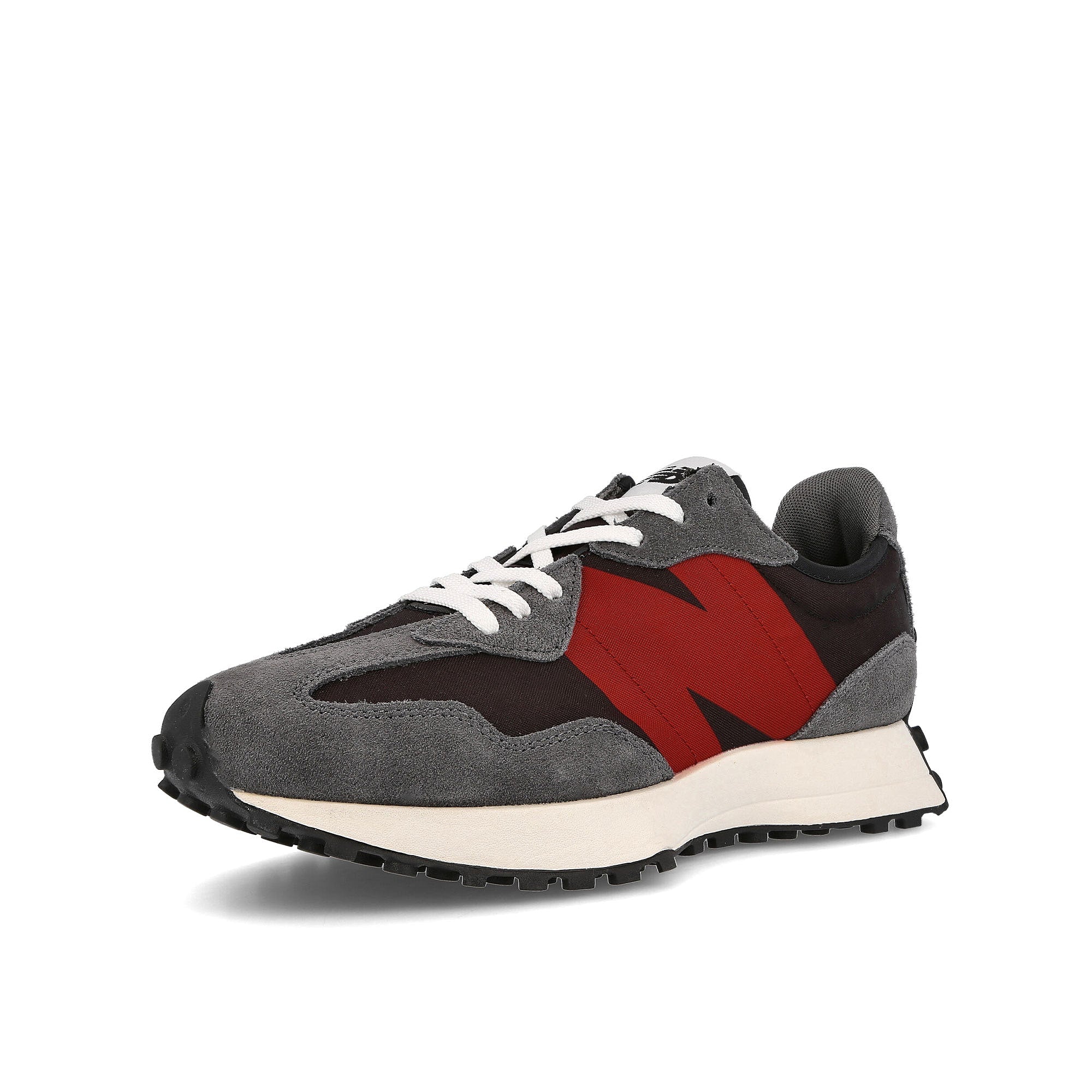 New Balance ms 327 ff Grey-Red Low Top Sneakers Close Up | Overkill