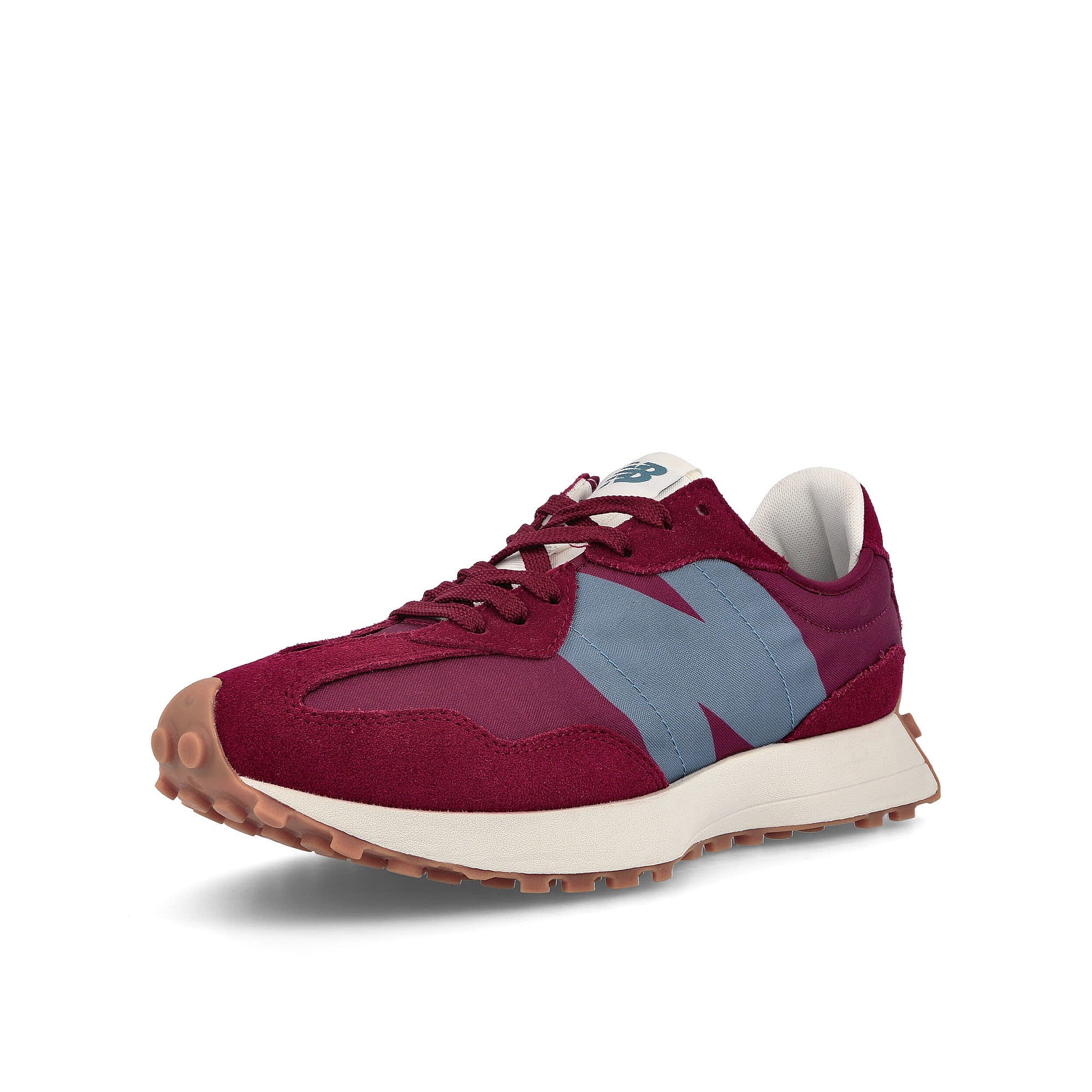New Balance ms 327 he1 Garnet-Natural Indigo Low Top Sneakers Close Up | Overkill