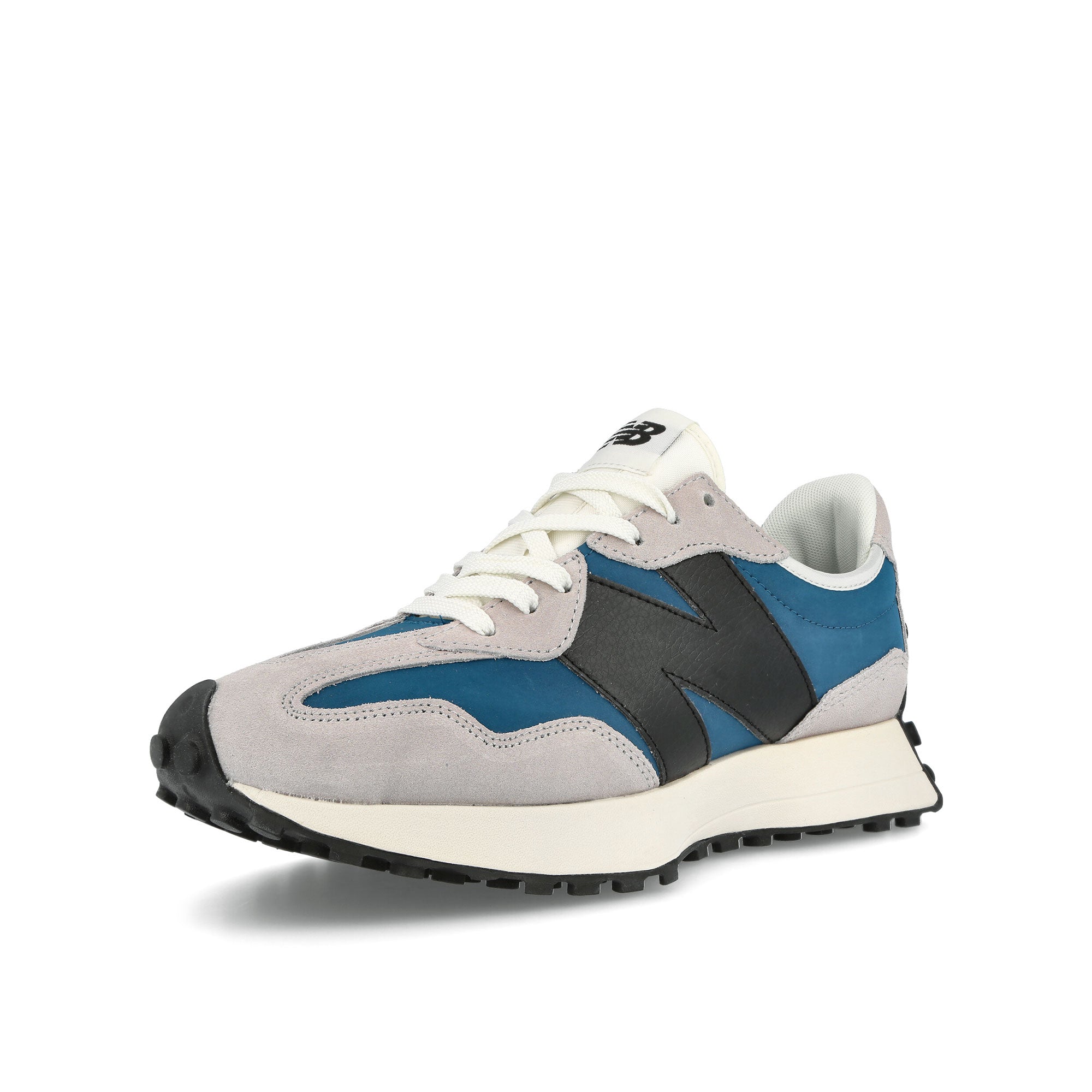 New Balance MS 327 LU1-45 Rain Cloud-Black Low Top Sneakers Close Up | Overkill
