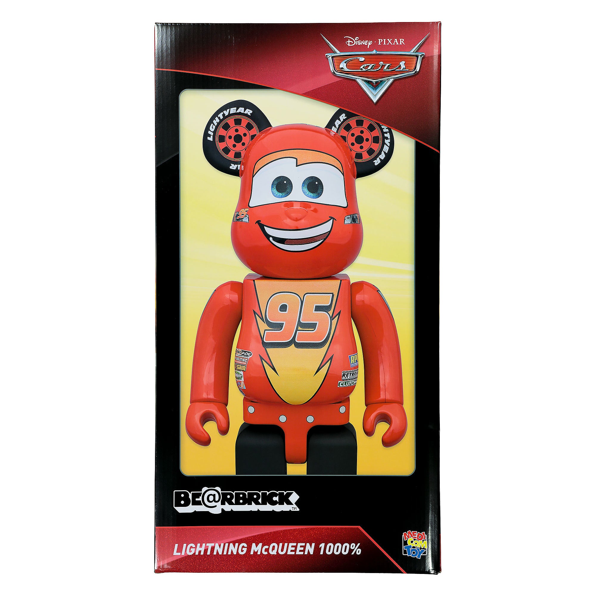 Medicom Cars x Medicom Be@rbrick Lightning McQueen 1000% Multicolor Collectibles & Toys Detail view 1 | Overkill