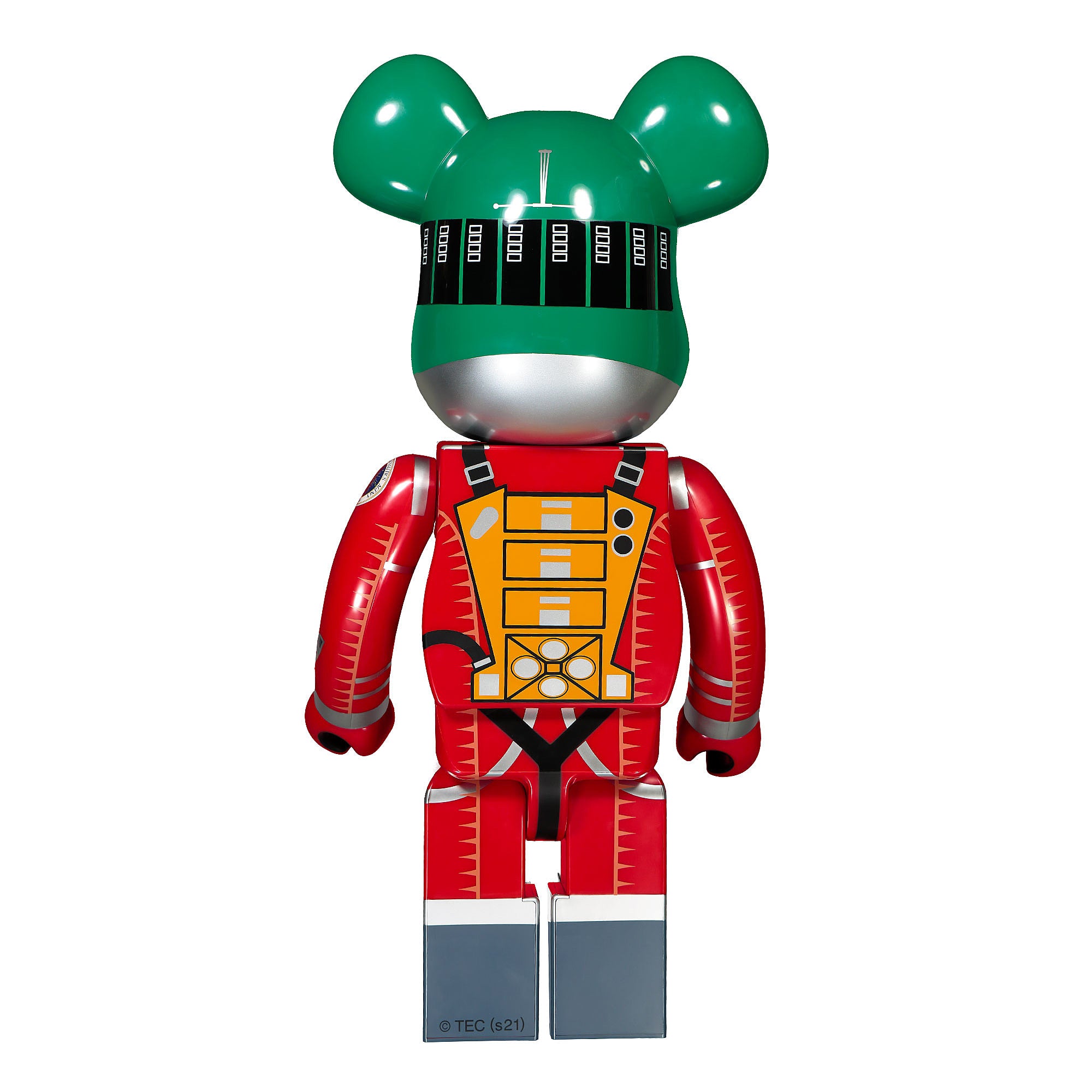 Medicom Be@rbrick Space Suit Green Helmet & Orange Suit Ver. 1000% Multicolor Collectibles & Toys Material | Overkill